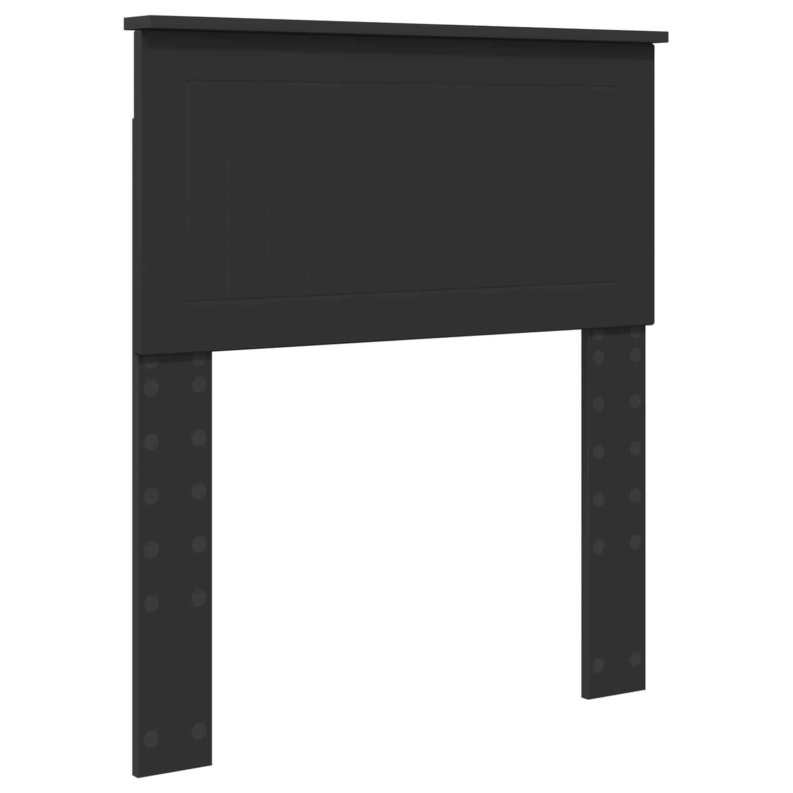 Krevetna konstrukcija s uzglavljem Crna i srebrna 75 x 190 cm