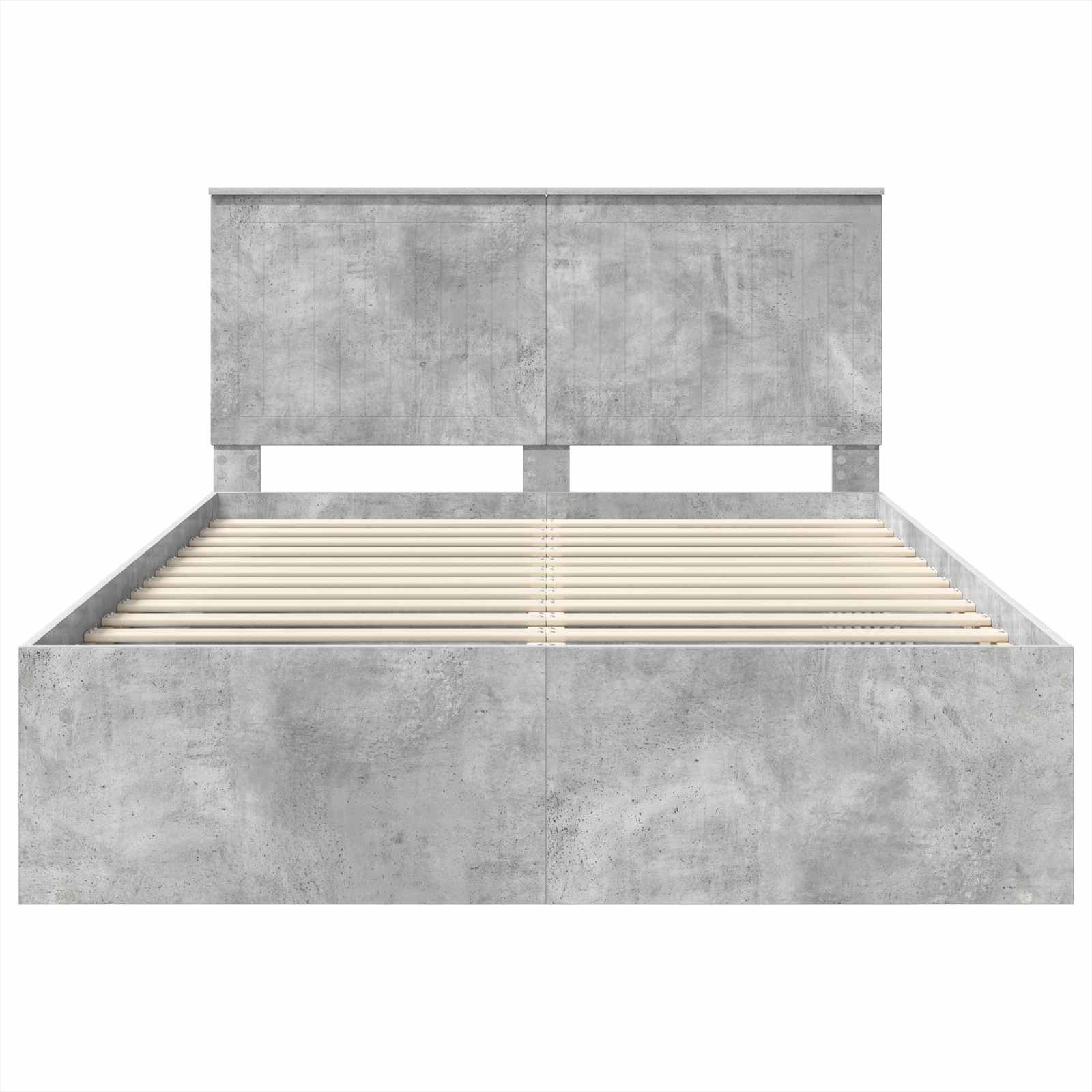 Krevetna konstrukcija Beton 140 x 200 cm Čvrsto borovo drvo