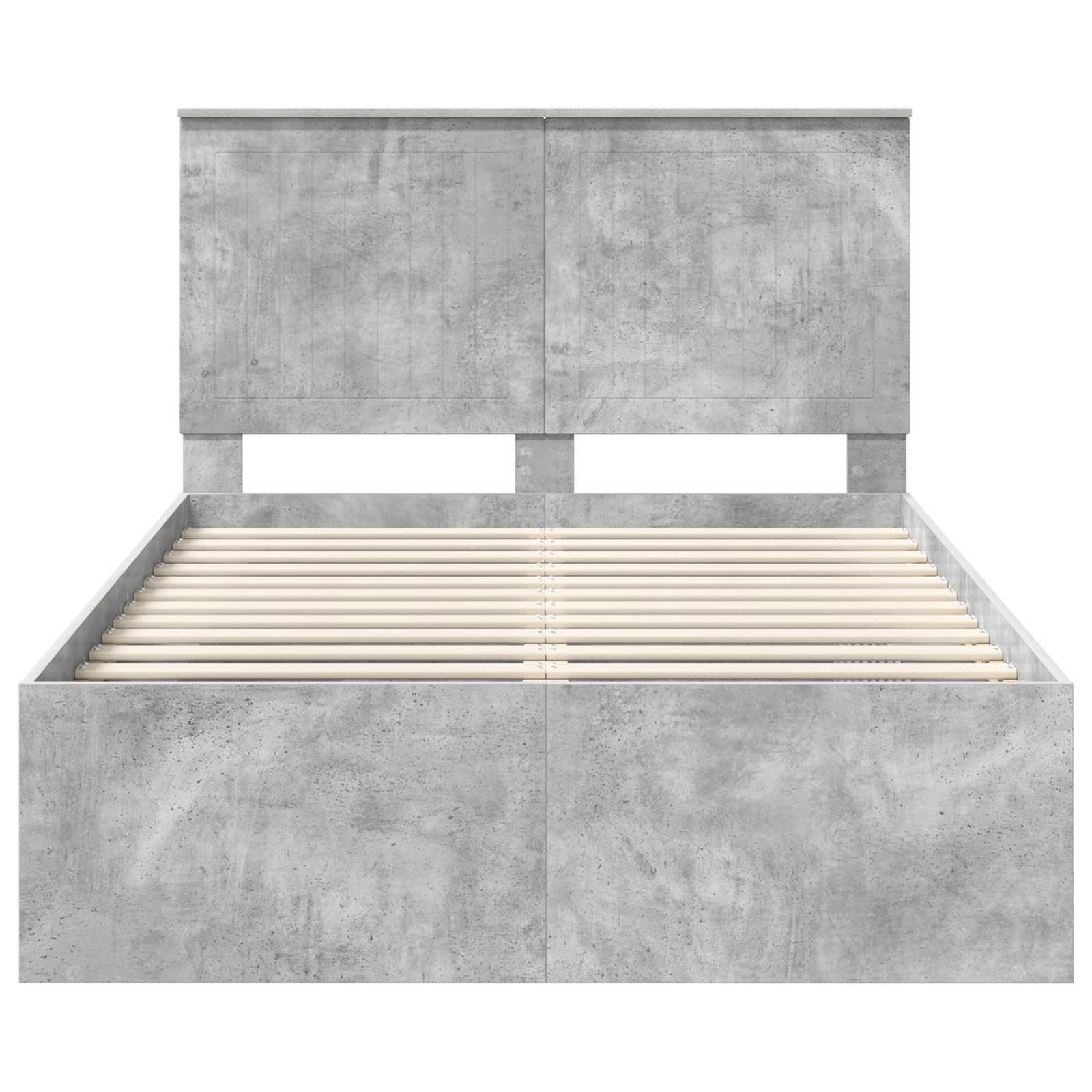 Krevetna konstrukcija Beton 120 x 200 cm Čvrsto borovo drvo