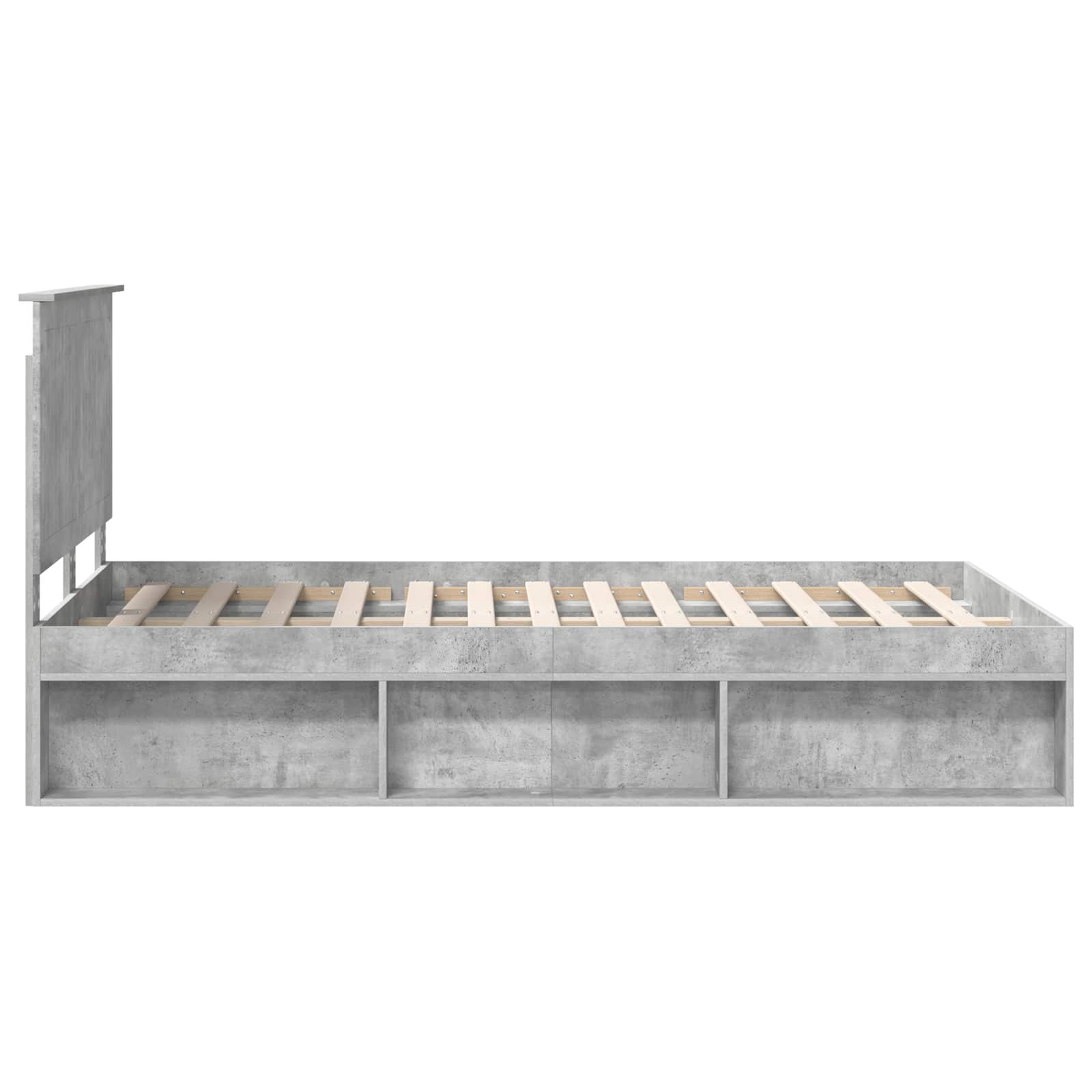 Krevetna konstrukcija Beton 120 x 190 cm Čvrsto borovo drvo
