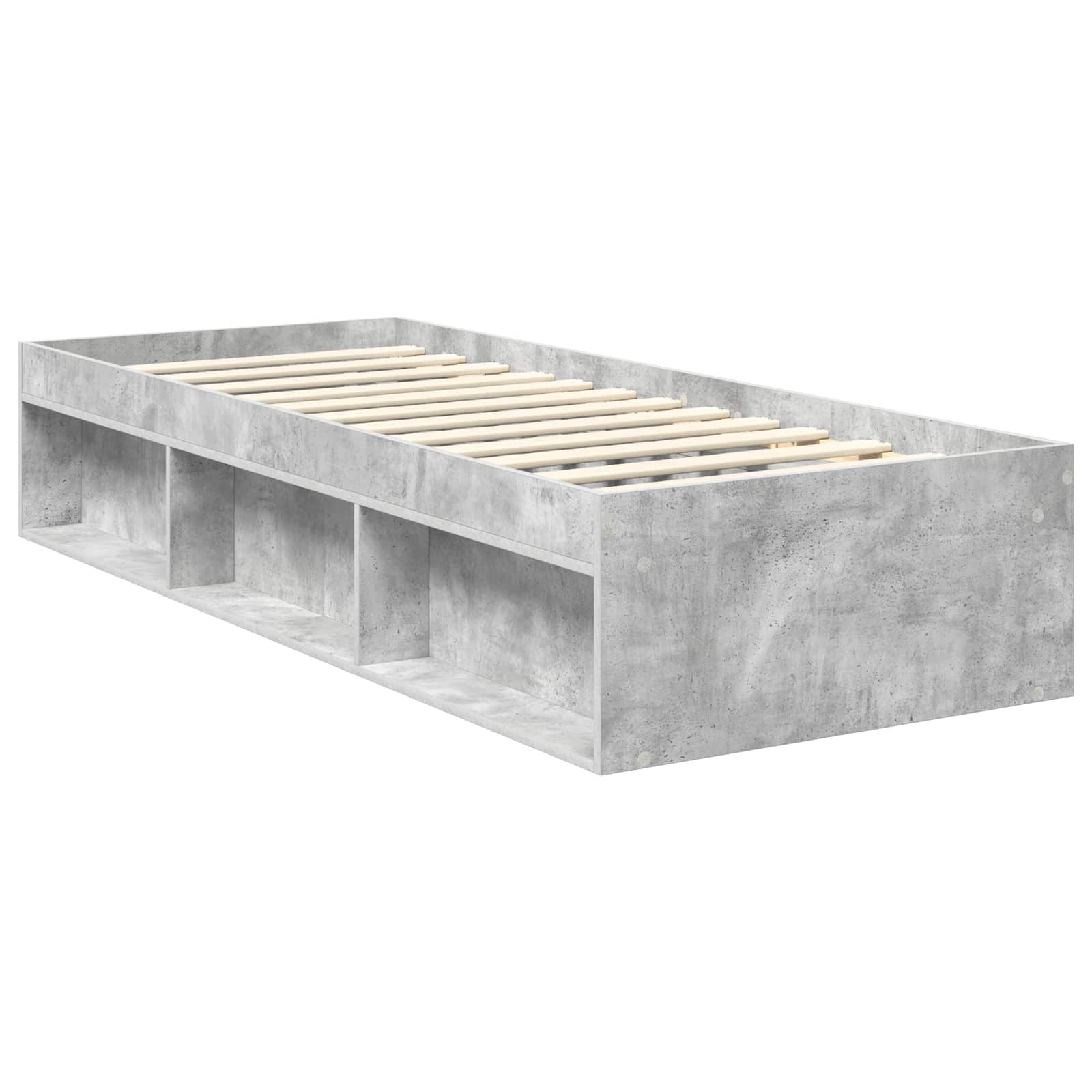 Krevetna konstrukcija s uzglavljem Betonska siva 75 x 190 cm