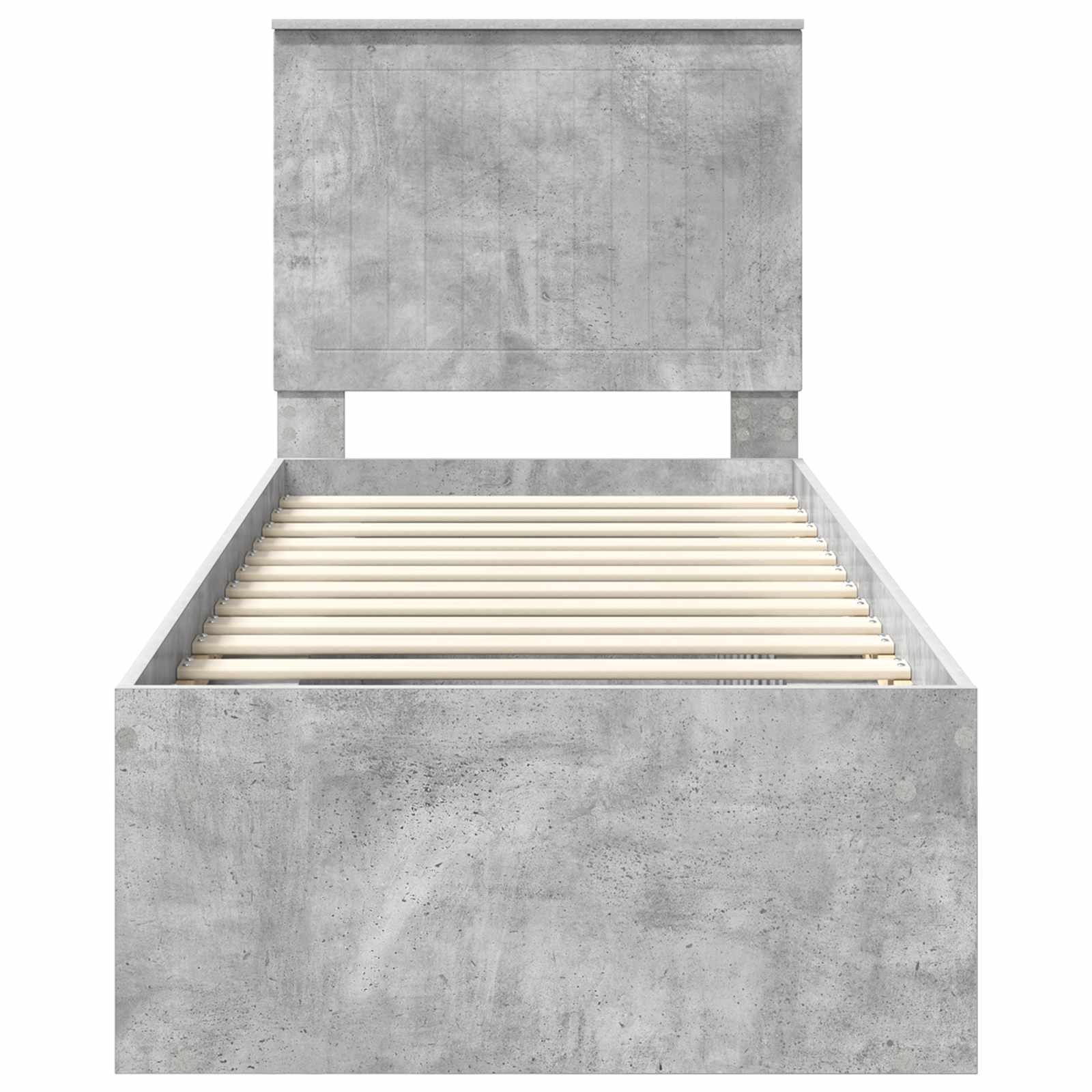Krevetna konstrukcija s uzglavljem Betonska siva 75 x 190 cm