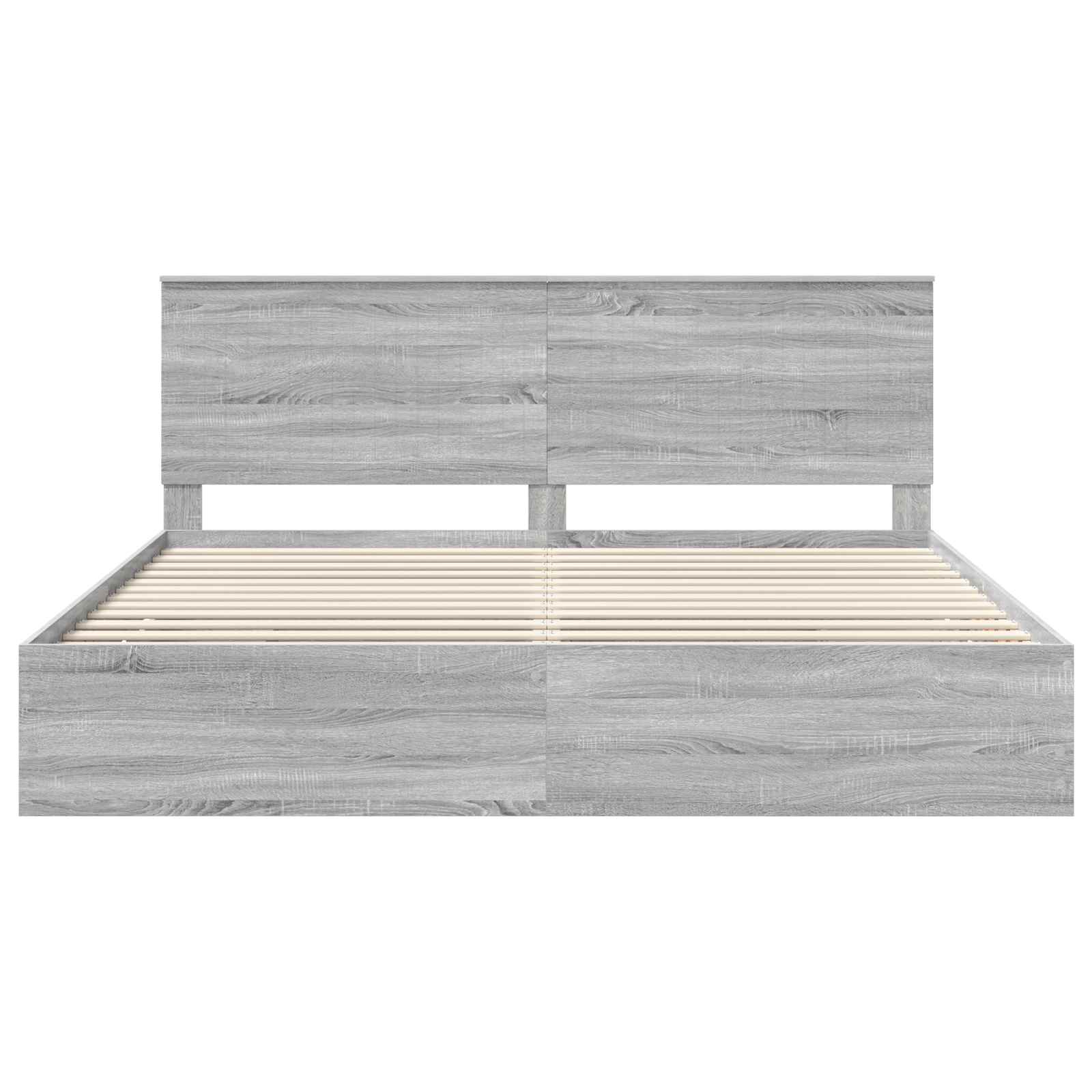 Krevetna konstrukcija Siva Sonoma 200 x 200 cm Inženjersko Drvo