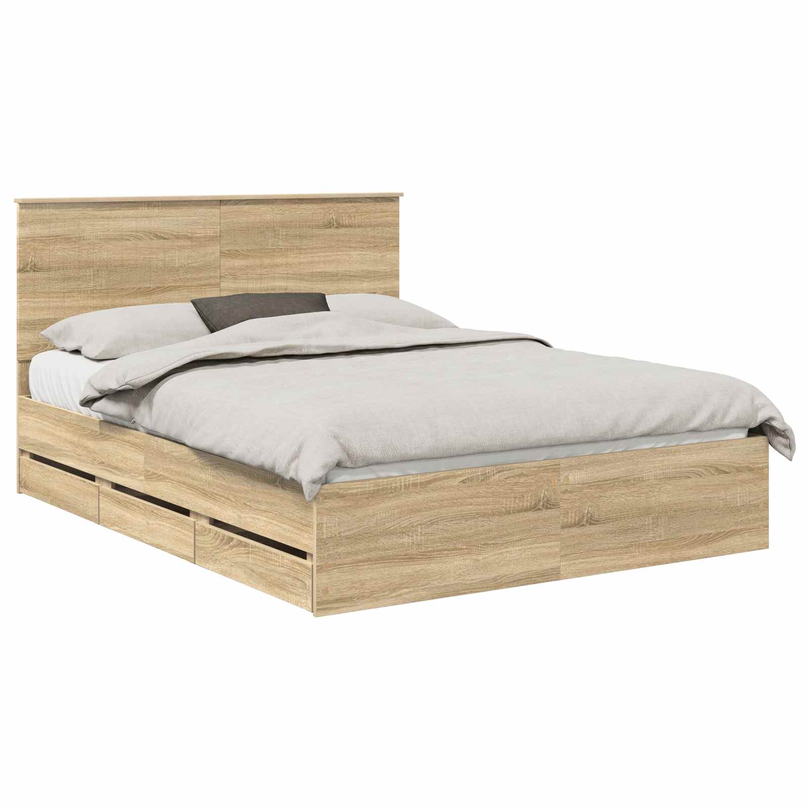 Krevetna konstrukcija s ladicama Sonoma hrast 150 x 200 cm