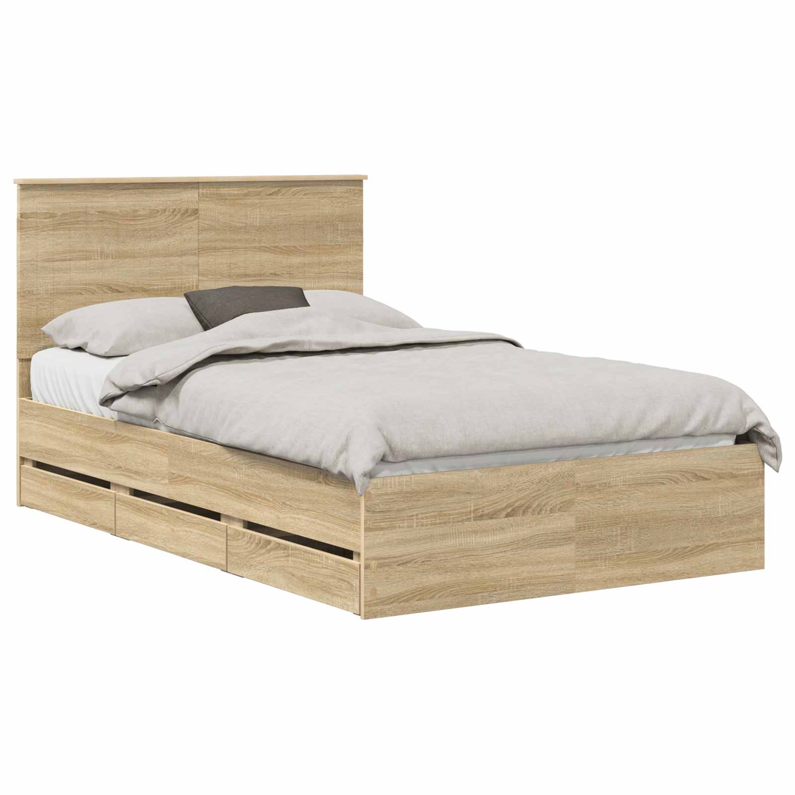 Krevetna konstrukcija s ladicama Sonoma hrast 120 x 190 cm