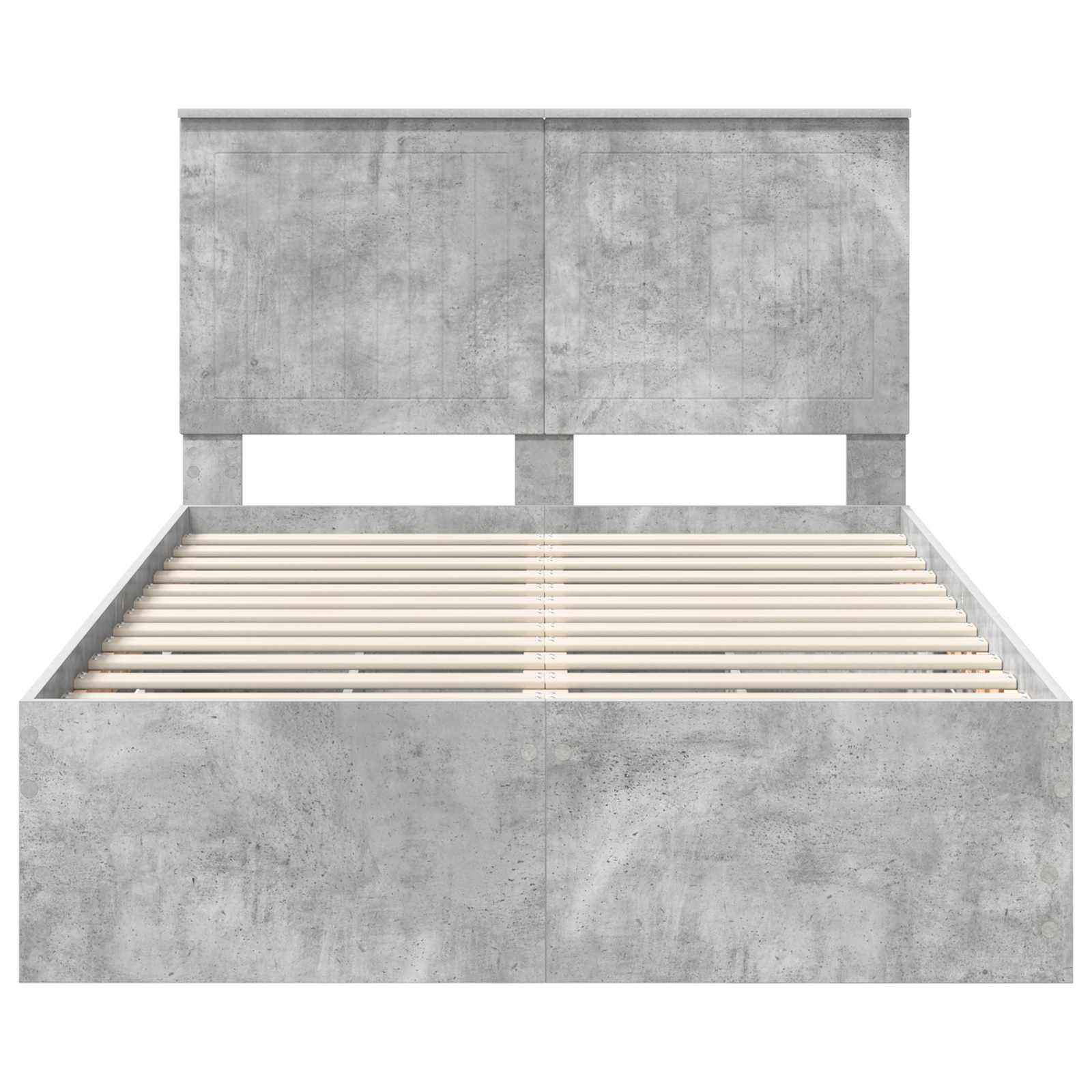 Krevetna konstrukcija s ladicama Betonski sivi 120 x 190 cm