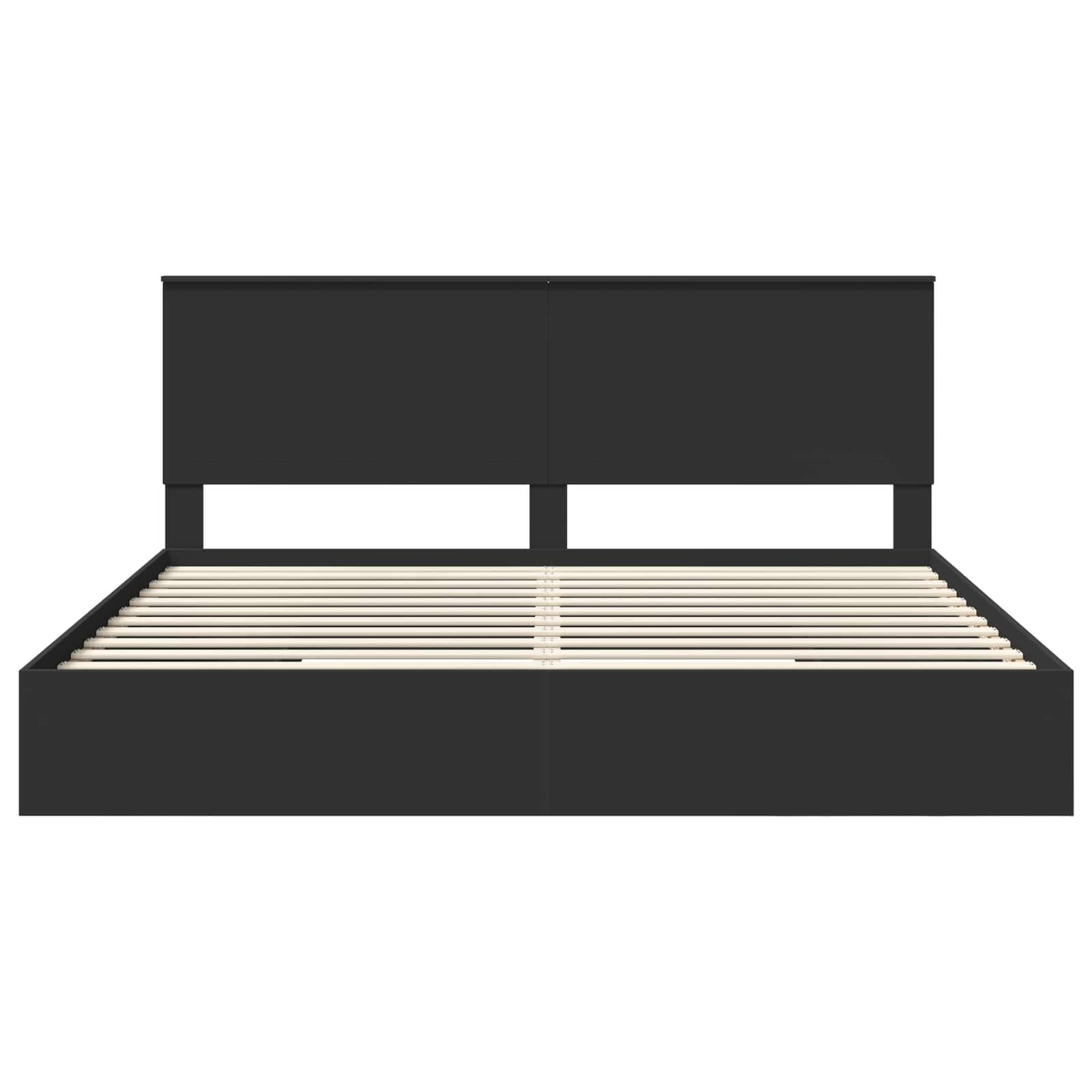 Krevet s od storage Crna 200 x 200 cm Konstruirano drvo