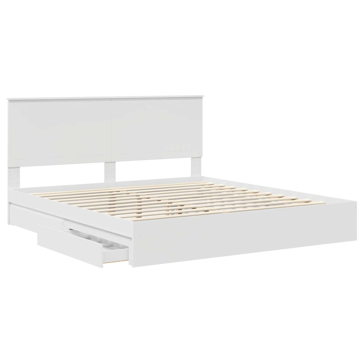Krevet s od storage Bijelo 180 x 200 cm Konstruirano drvo