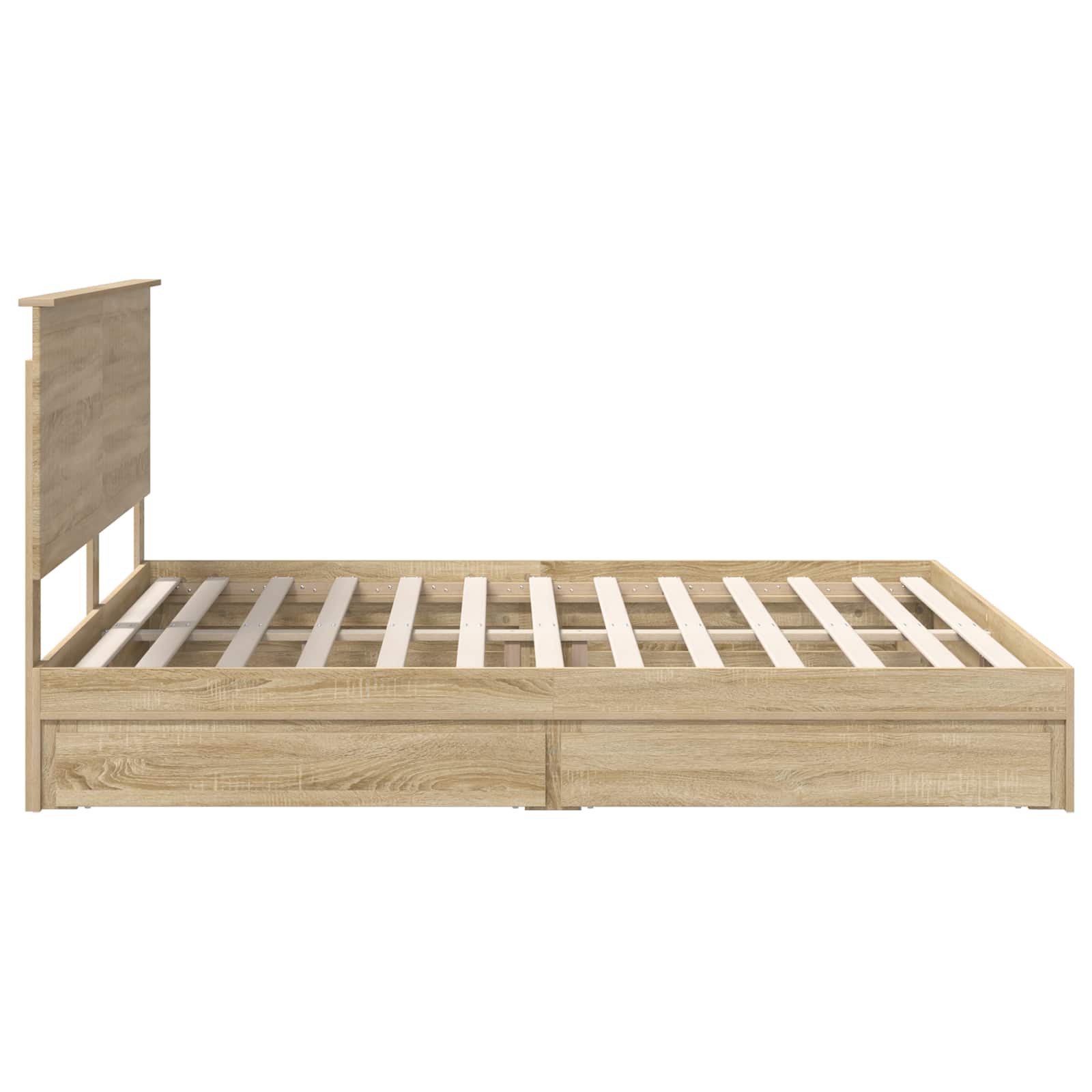 Krevet s od storage Sonoma hrast 180 x 200 cm Konstruirano drvo