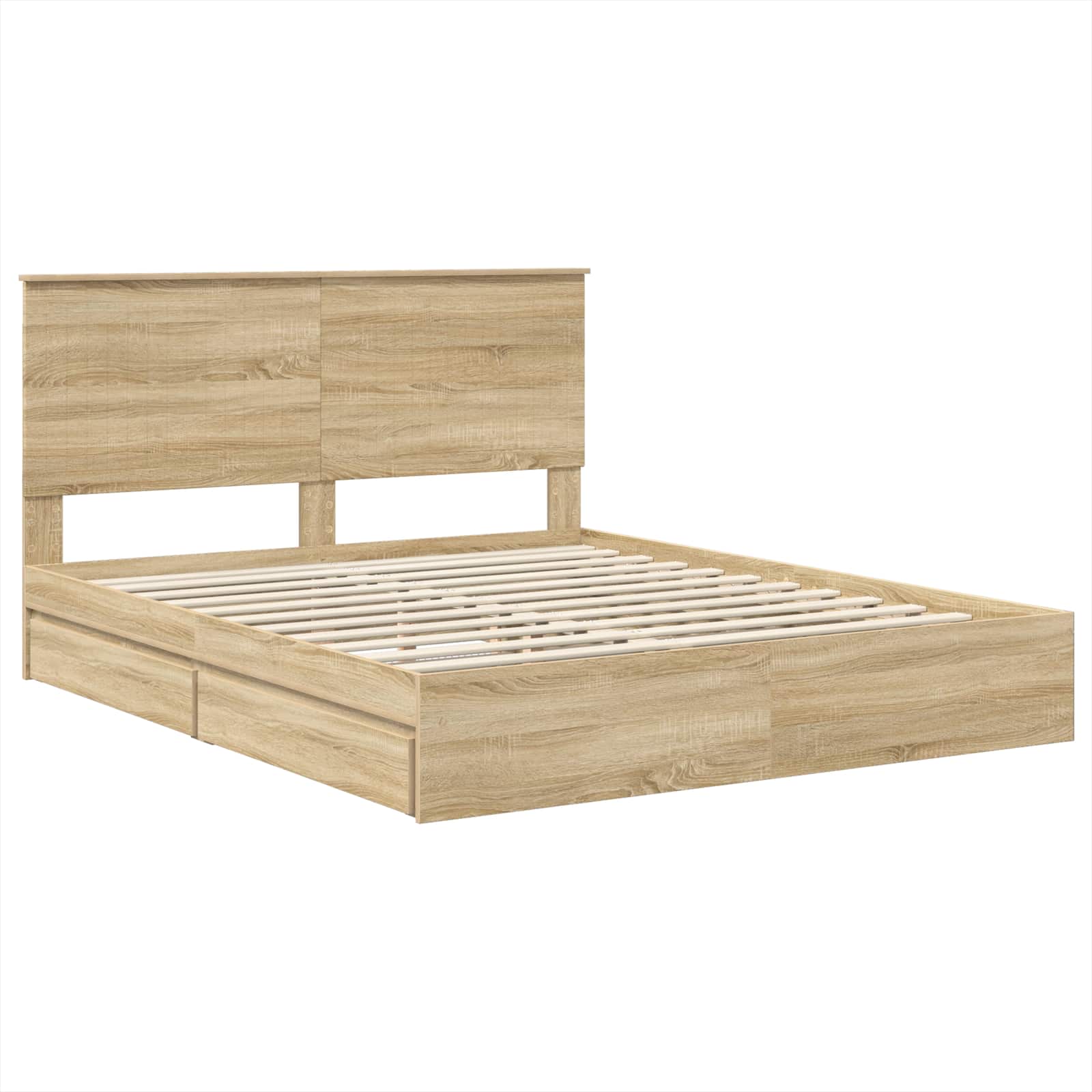 Krevet s od storage Sonoma hrast 160 x 200 cm Konstruirano drvo
