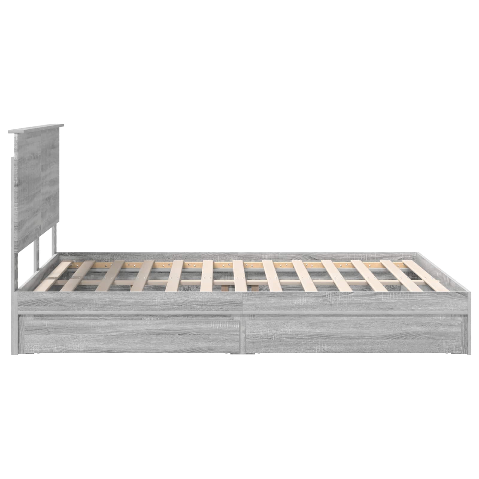 Krevet s od storage Siva Sonoma 150 x 200 cm Konstruirano drvo