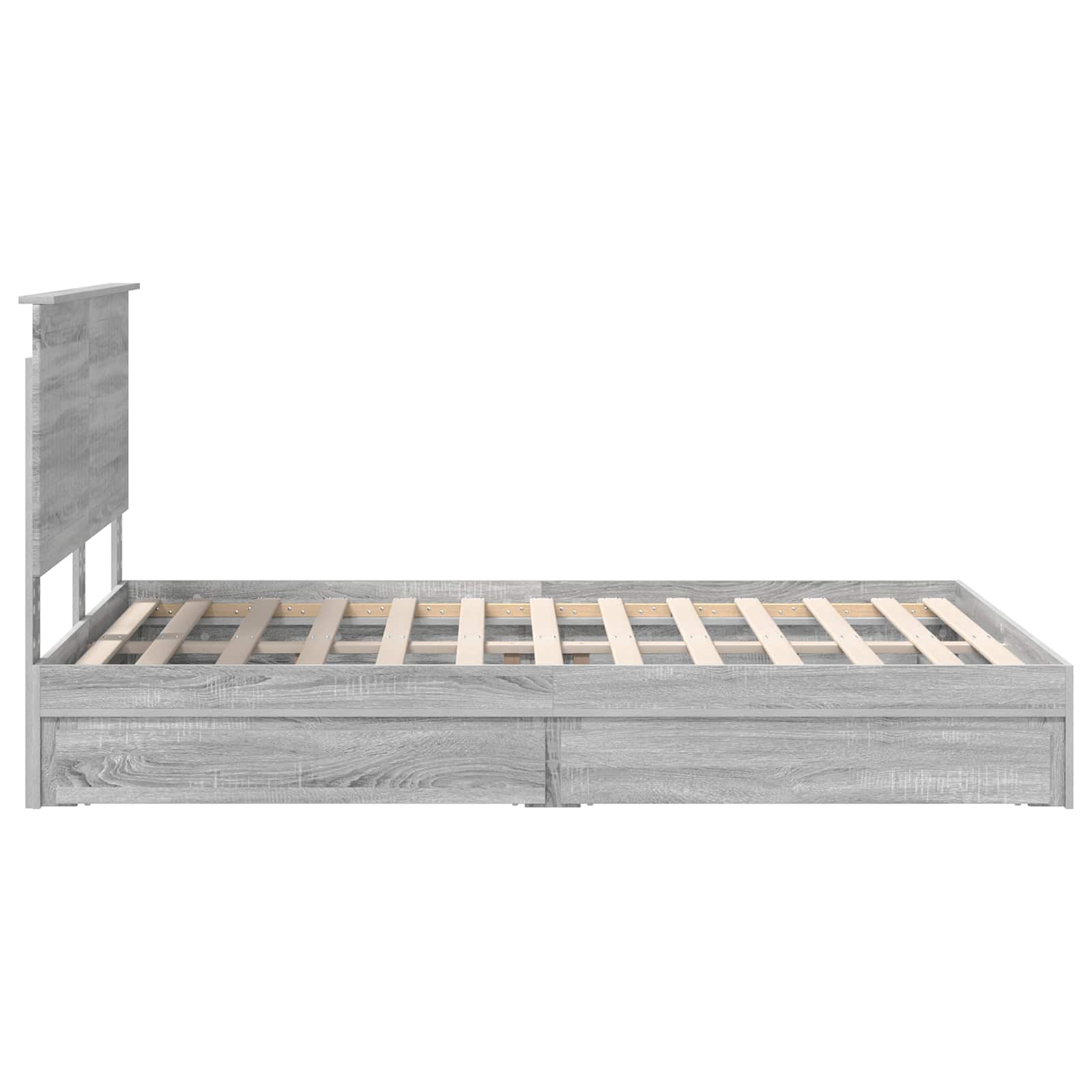 Krevet s od storage Siva Sonoma 140 x 200 cm Konstruirano drvo