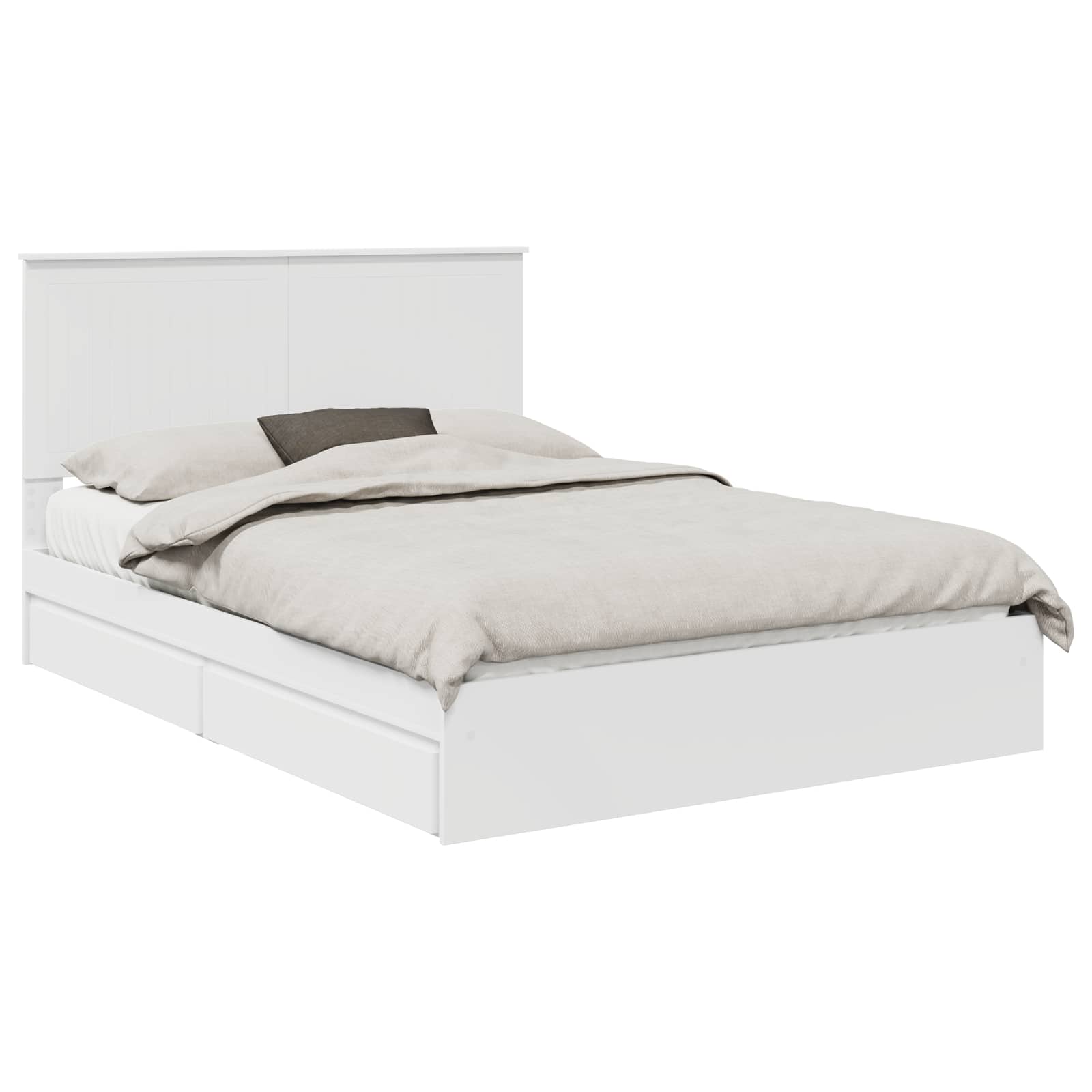 Krevet s od storage Bijelo 140 x 190 cm Konstruirano drvo