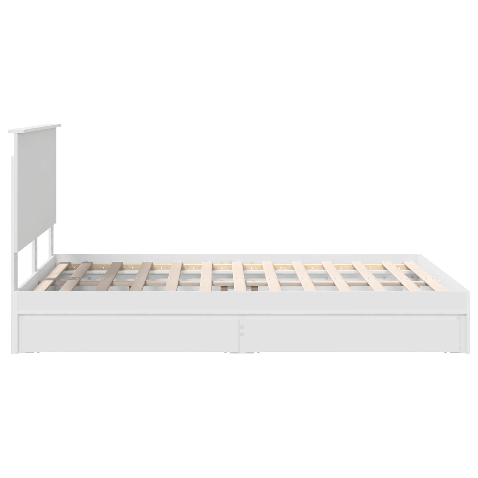 Krevet s od storage Bijelo 140 x 190 cm Konstruirano drvo