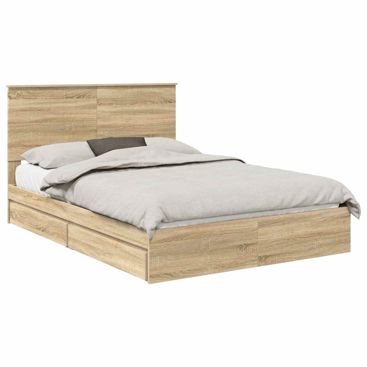 Krevet s od storage Sonoma hrast 135 x 190 cm Konstruirano drvo
