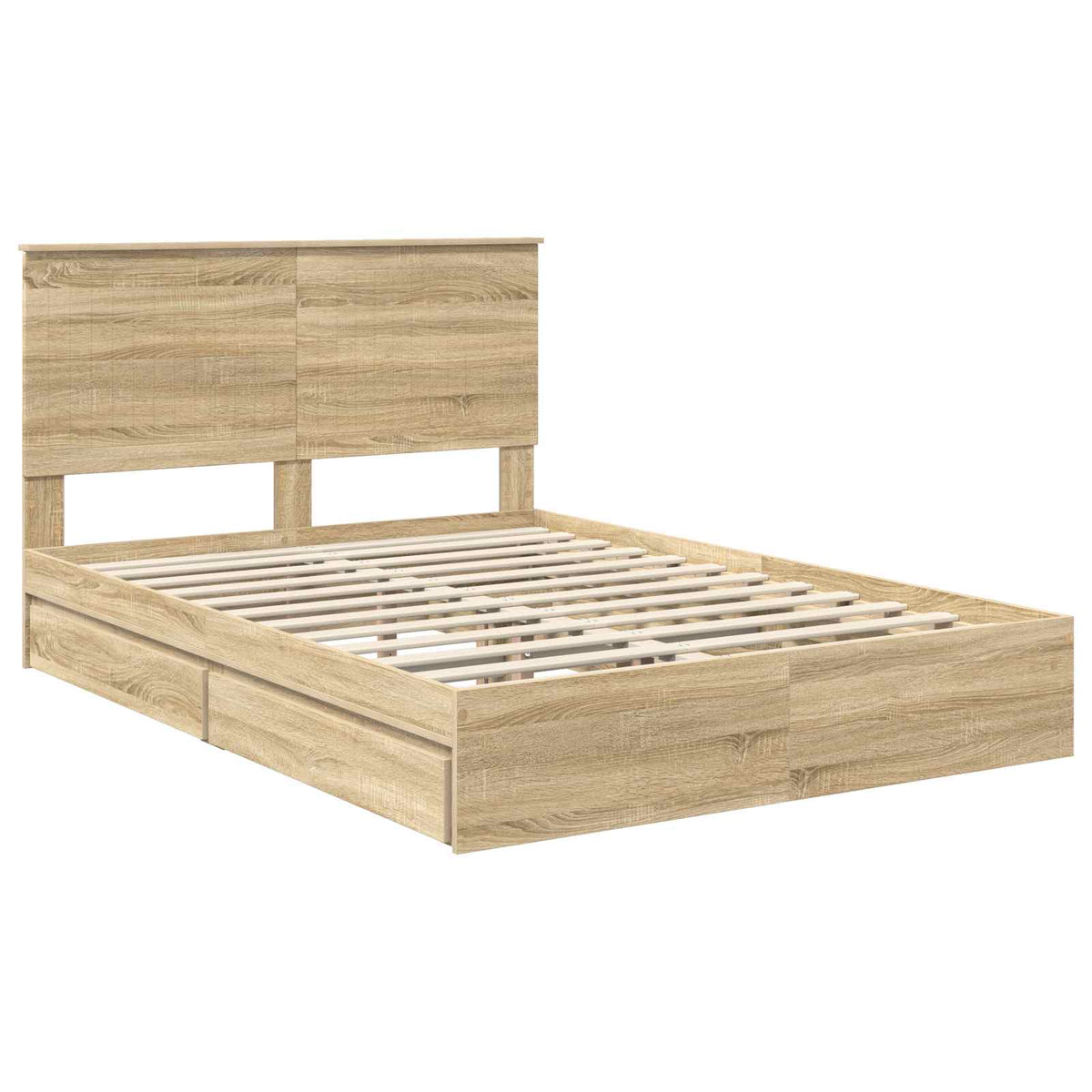 Krevet s od storage Sonoma hrast 135 x 190 cm Konstruirano drvo