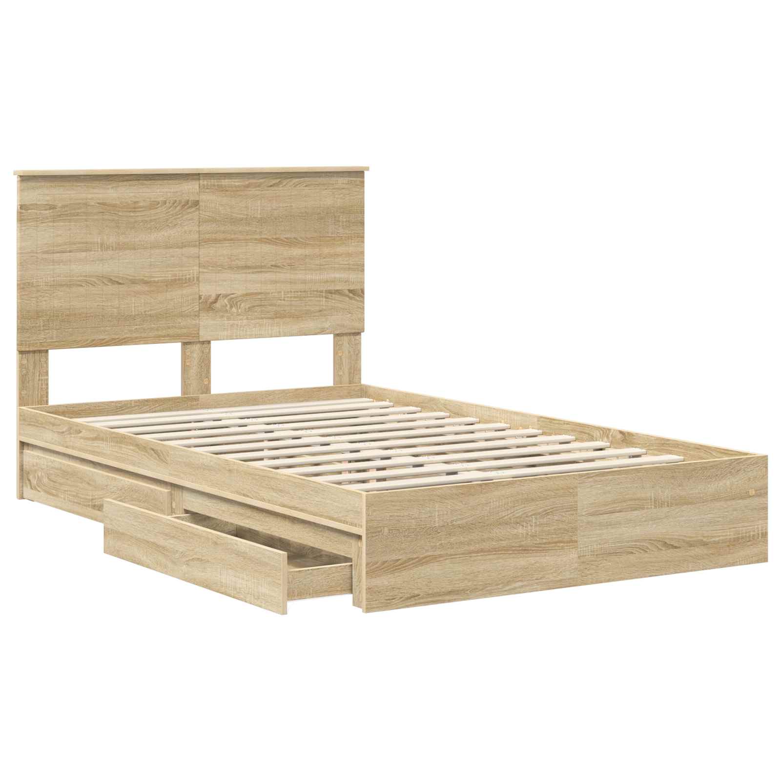 Krevet s od storage Sonoma hrast 120 x 200 cm Konstruirano drvo