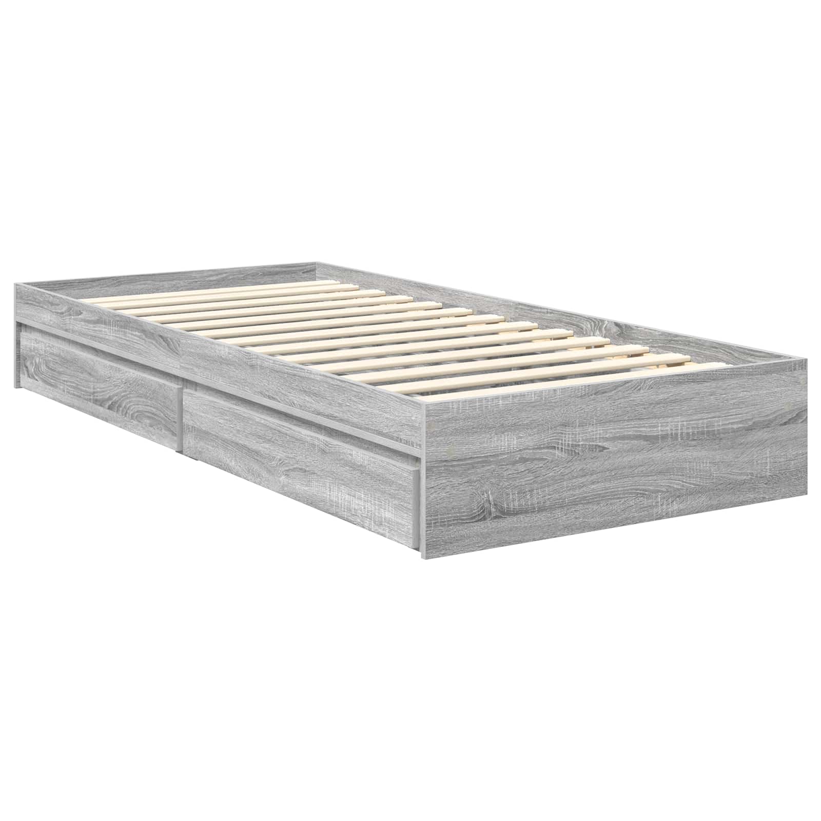 Krevet s od storage Siva Sonoma 90 x 200 cm Konstruirano drvo