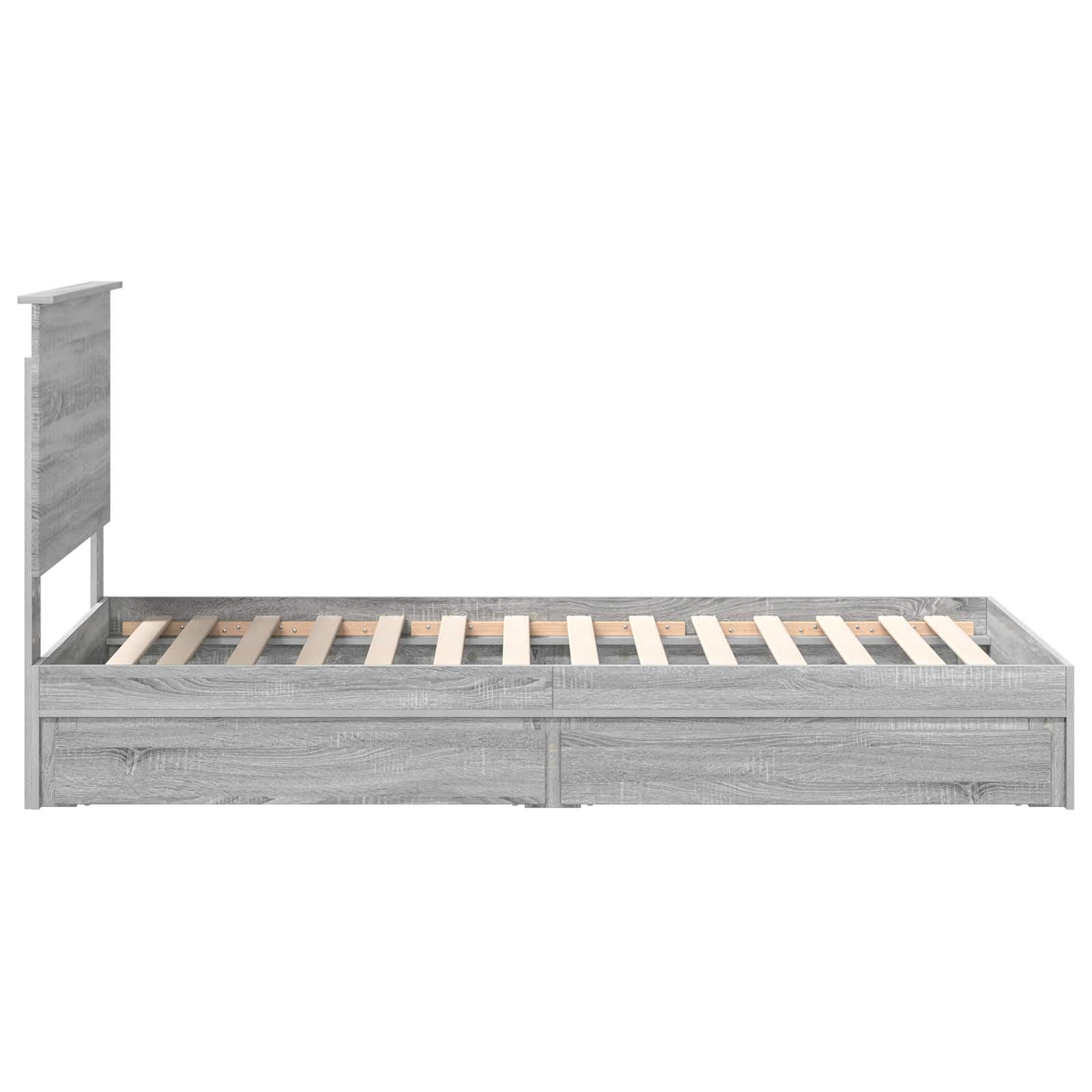 Krevet s od storage Siva Sonoma 90 x 200 cm Konstruirano drvo
