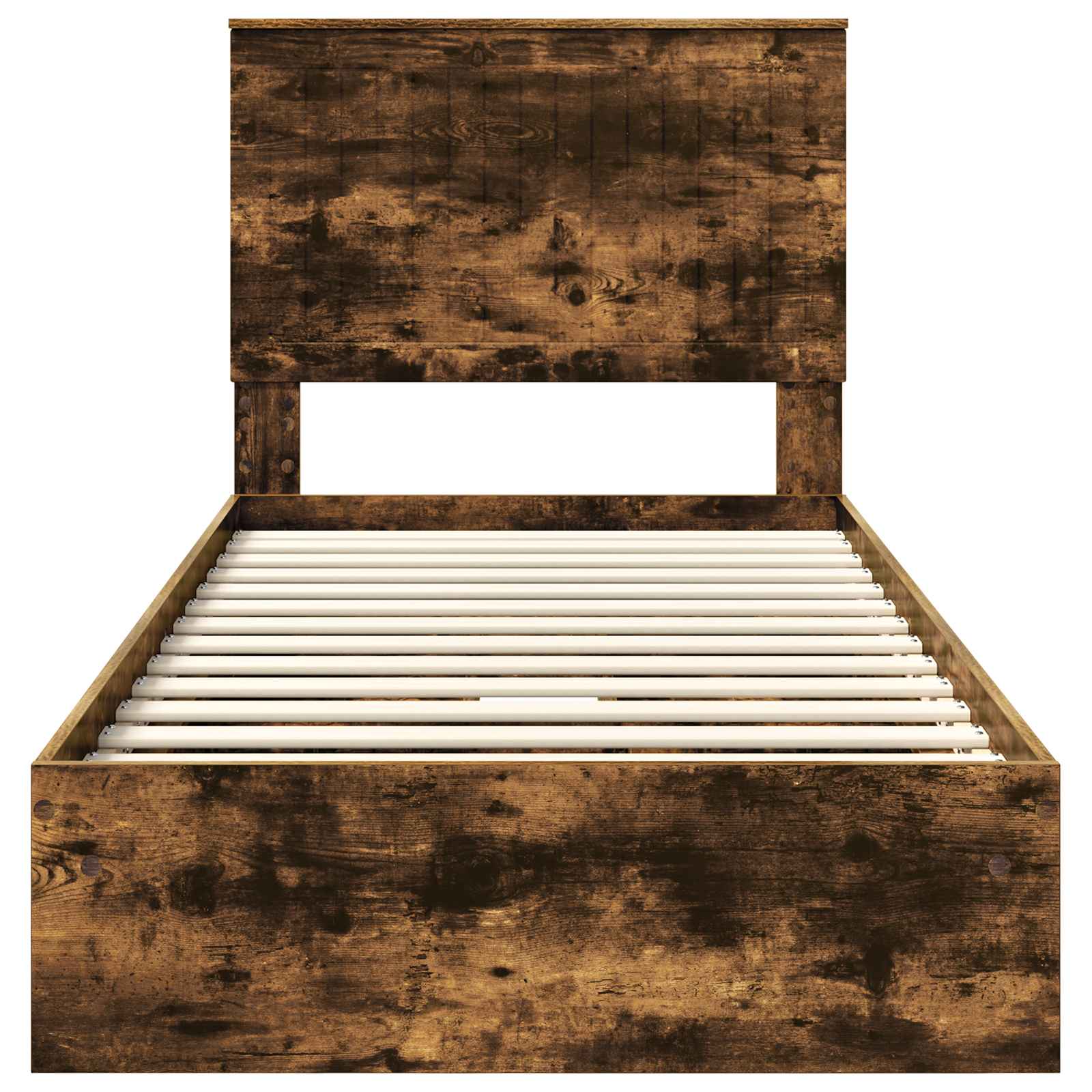 Krevet s od storage s uzglavljem Dimljeni hrast 90 x 190 cm