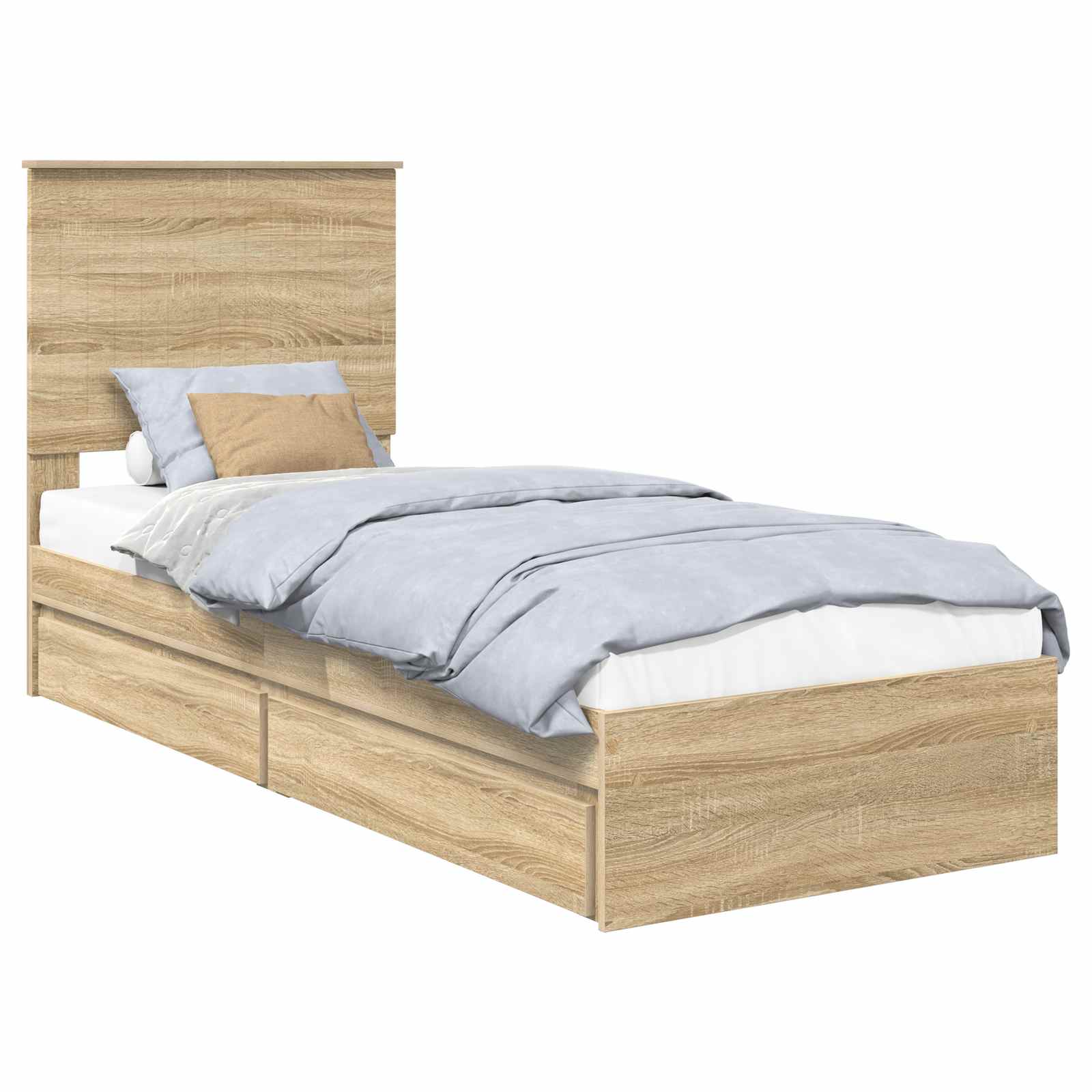 Krevet s od storage Sonoma hrast 75 x 190 cm Konstruirano drvo
