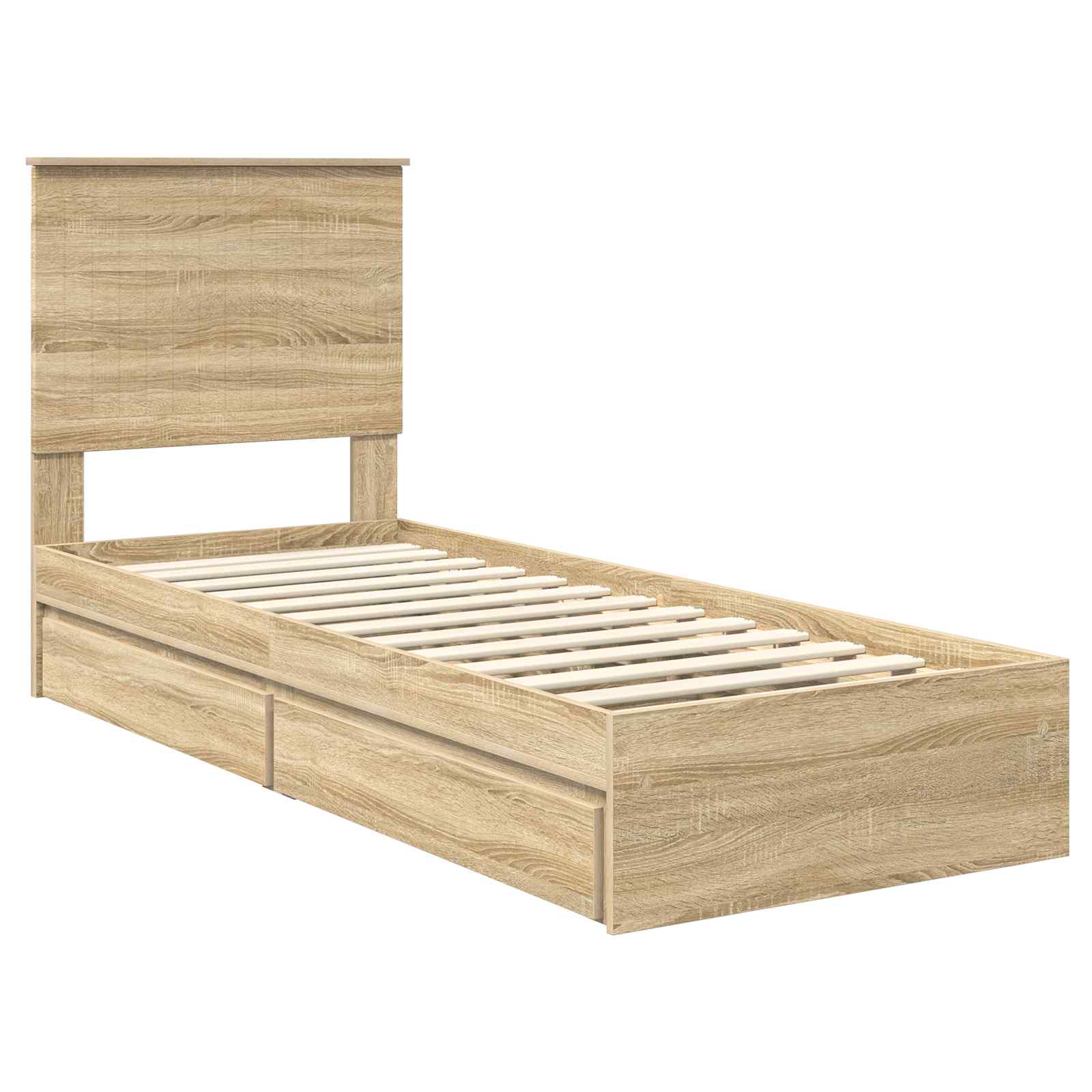Krevet s od storage Sonoma hrast 75 x 190 cm Konstruirano drvo