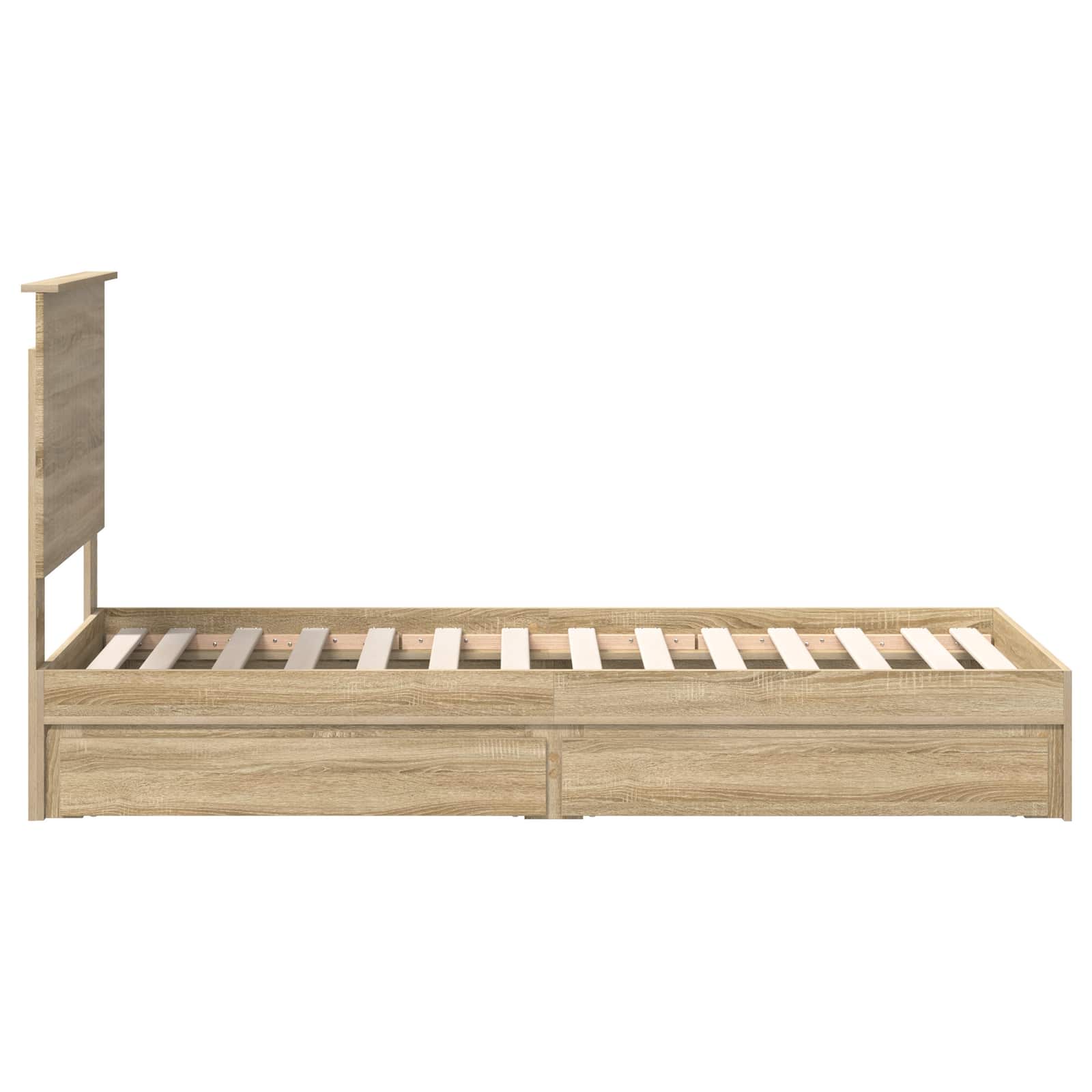 Krevet s od storage Sonoma hrast 75 x 190 cm Konstruirano drvo