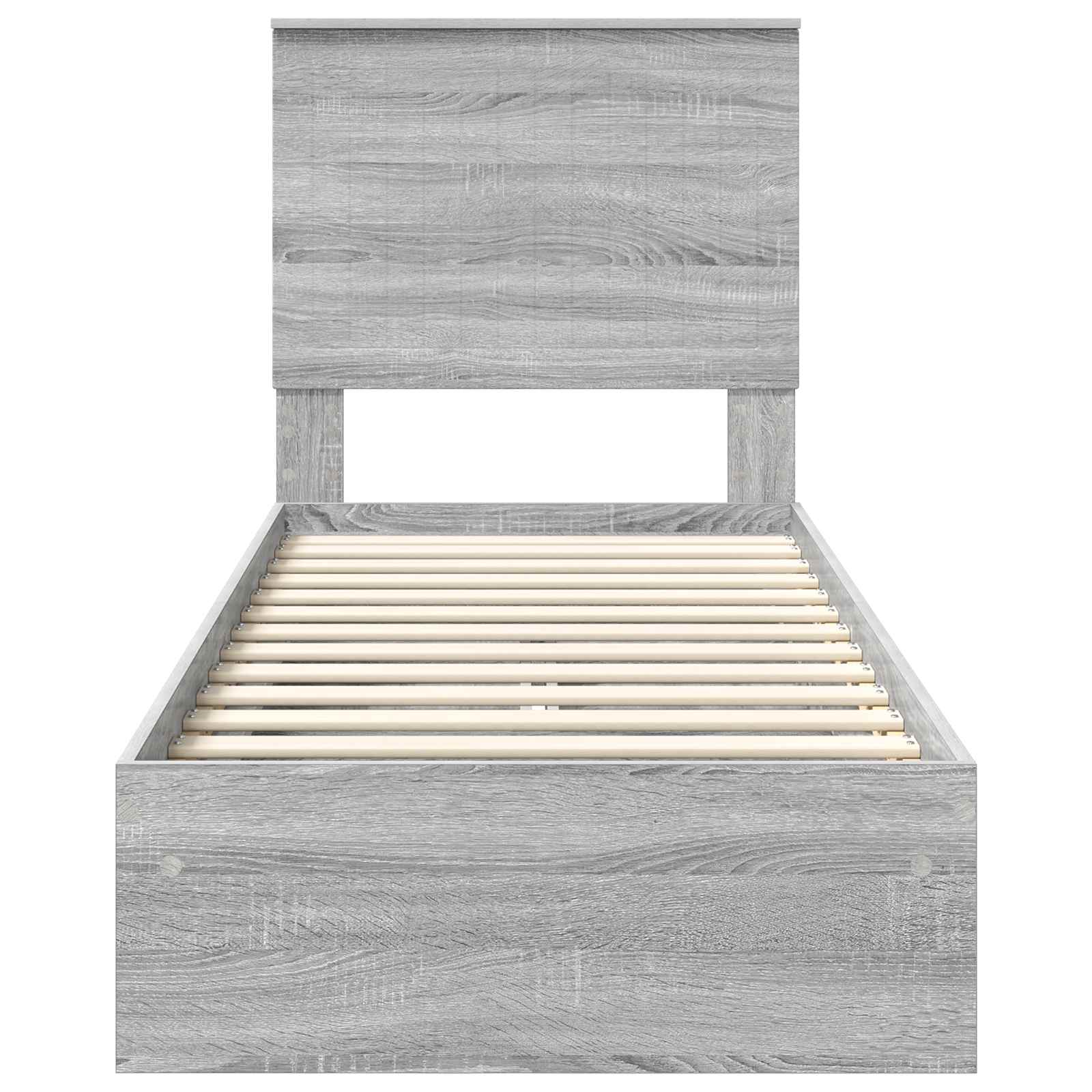 Krevet s od storage Siva Sonoma 75 x 190 cm Konstruirano drvo