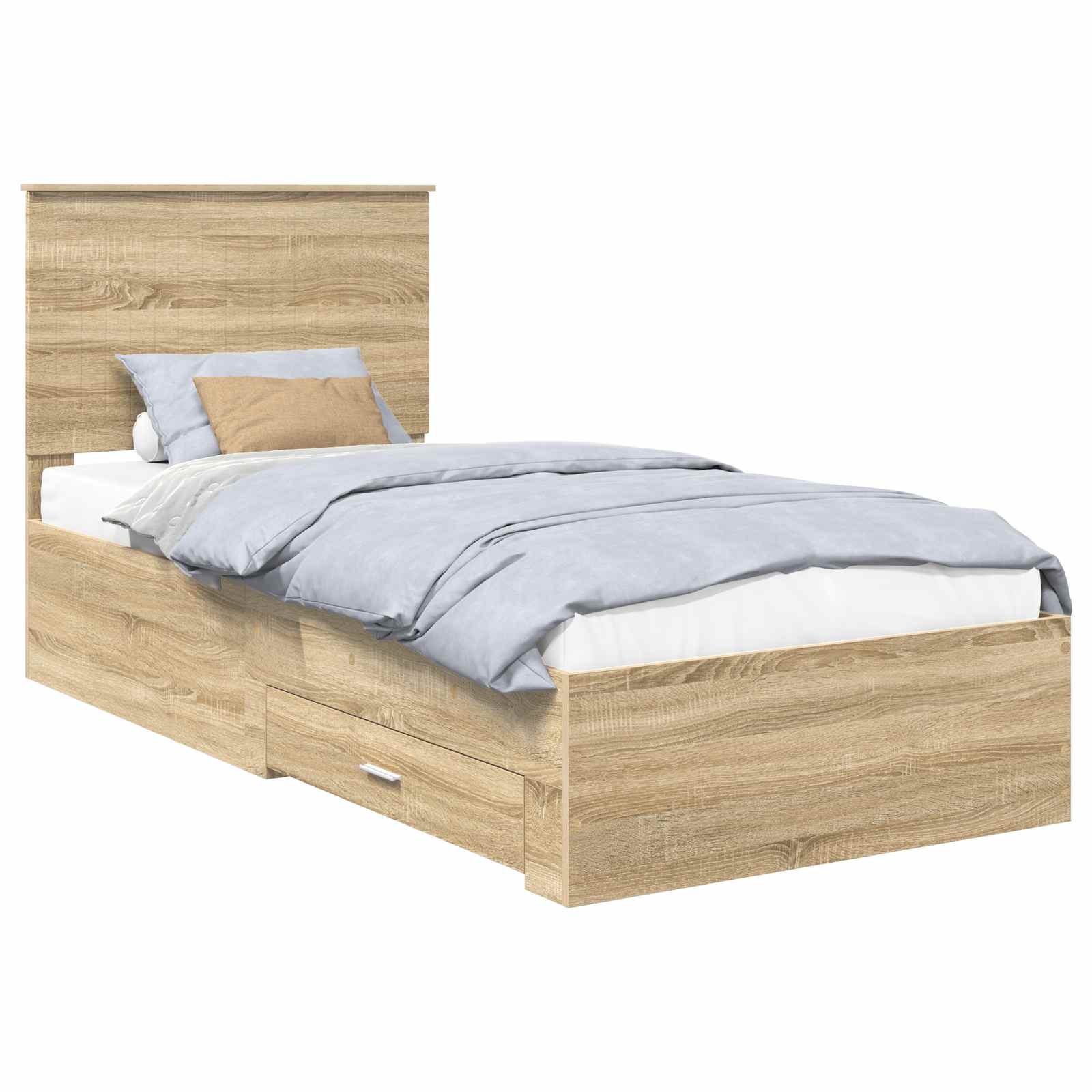 Krevetna konstrukcija s uzglavljem Sonoma hrast 90 x 200 cm
