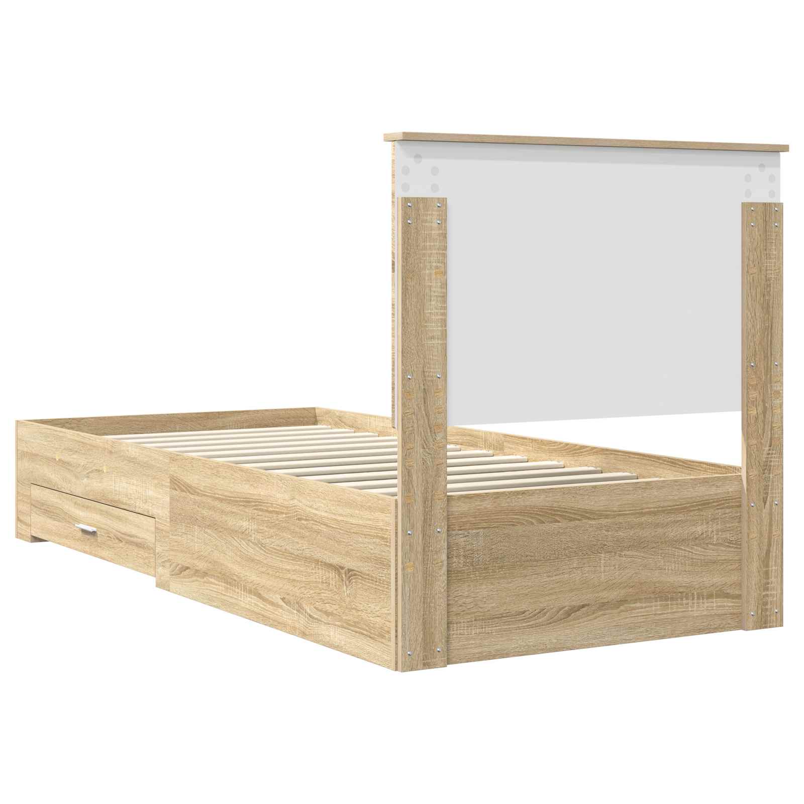Krevetna konstrukcija s uzglavljem Sonoma hrast 90 x 200 cm
