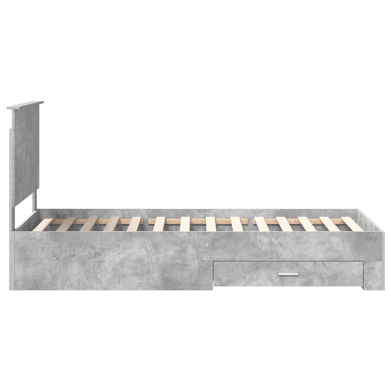 Krevetna konstrukcija s uzglavljem Betonski sivi 90 x 200 cm