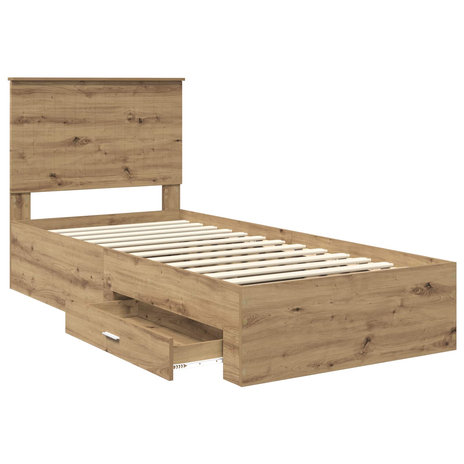 Krevetna konstrukcija s ladicama Umjetnički hrast 90 x 190 cm