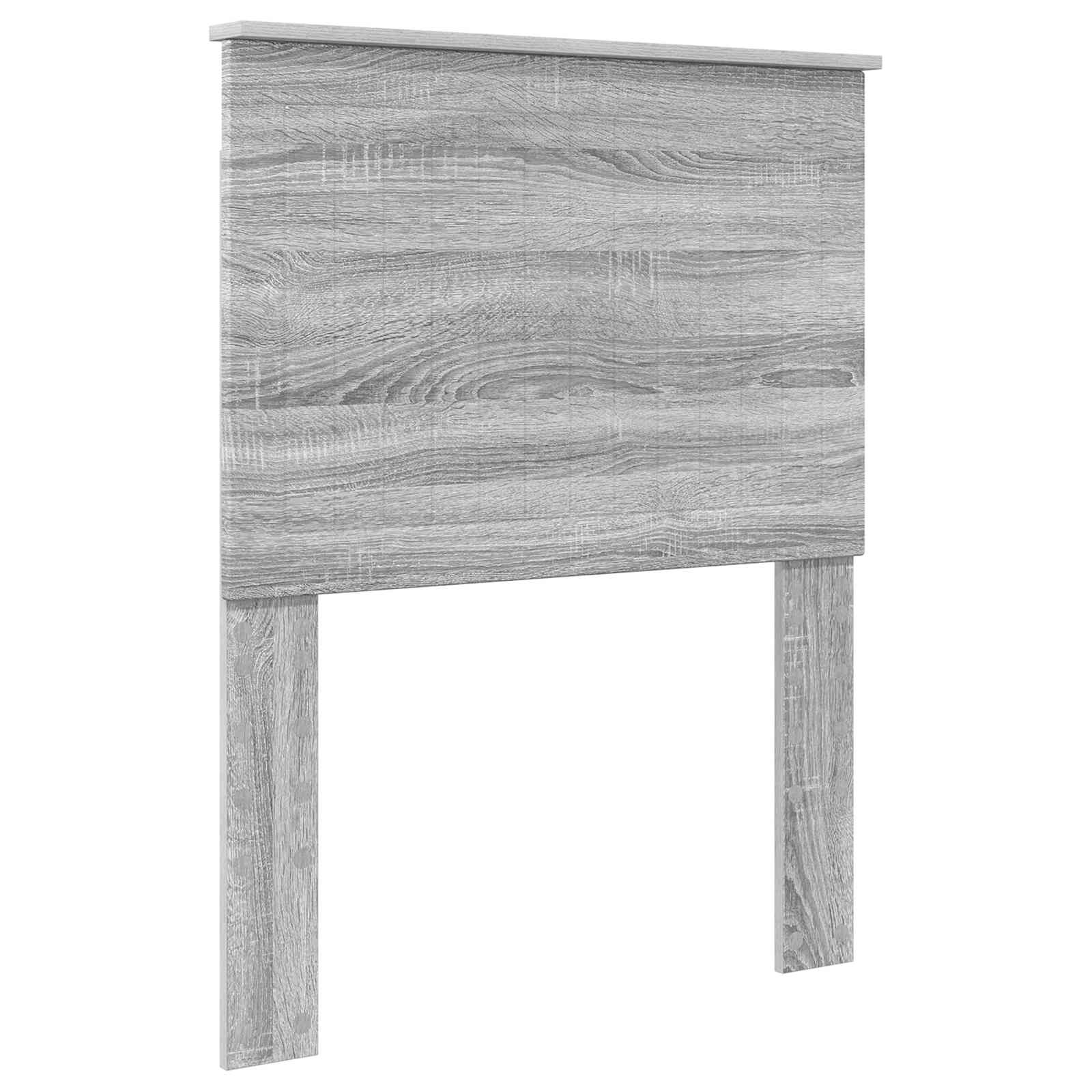 Krevetna konstrukcija Sivi Sonoma i srebrna 70 x 190 cm