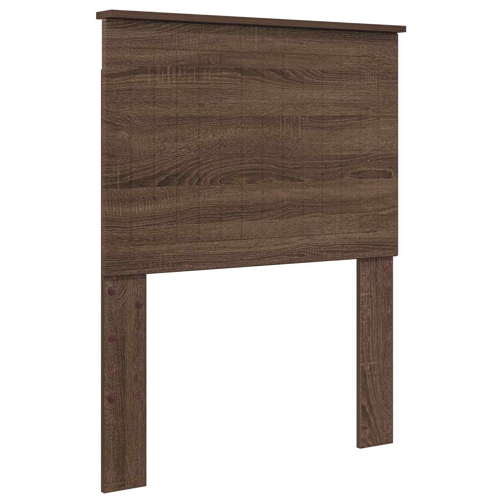 Krevetna konstrukcija Smeđi hrast i srebrna 70 x 190 cm