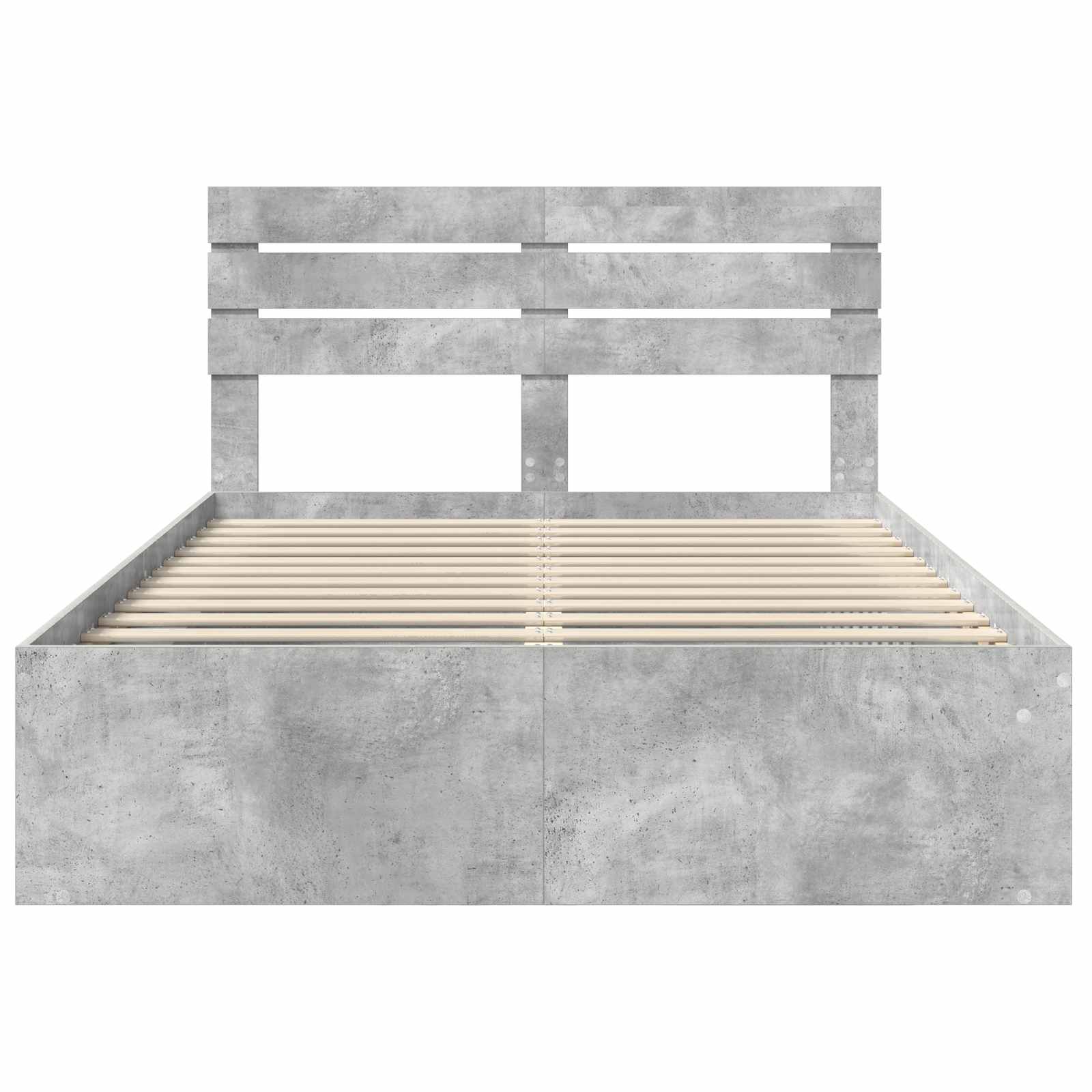 Krevetna konstrukcija Beton 140 x 200 cm Čvrsto borovo drvo