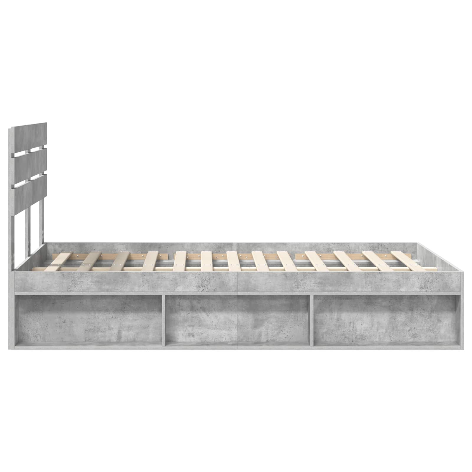 Krevetna konstrukcija Beton 120 x 200 cm Čvrsto borovo drvo