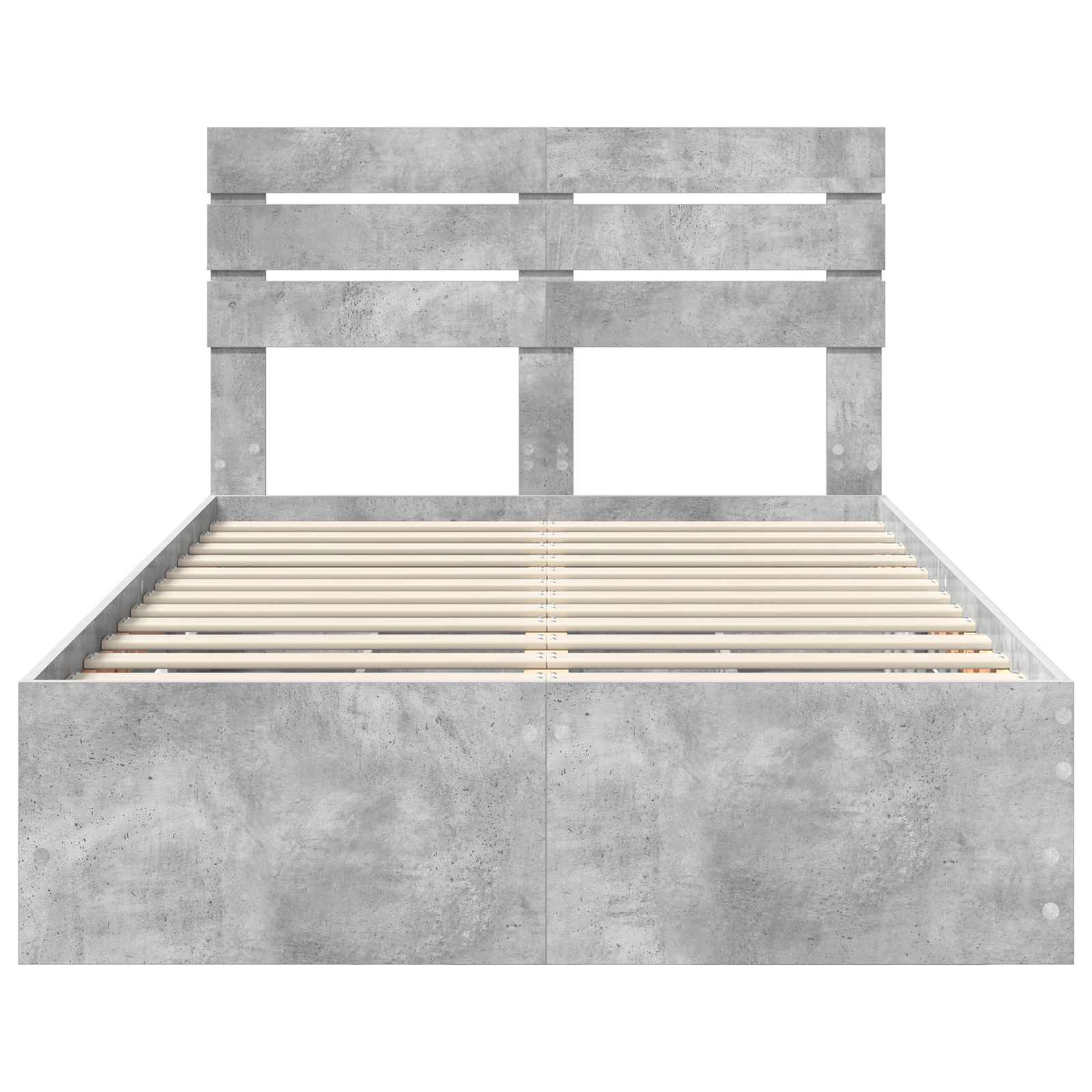 Krevetna konstrukcija s ladicama Betonski sivi 120 x 190 cm