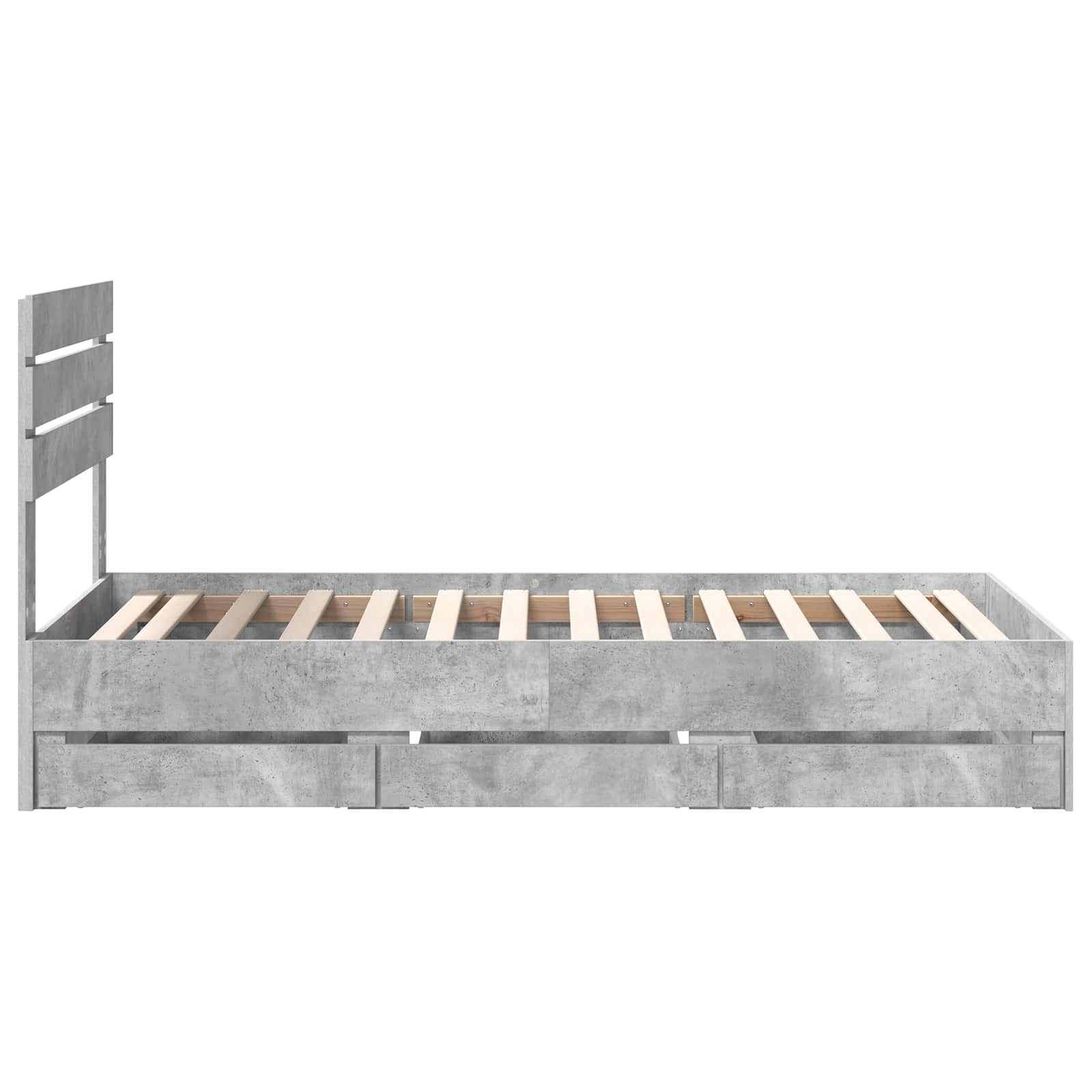 Krevetna konstrukcija s ladicama Betonski sivi 90 x 190 cm