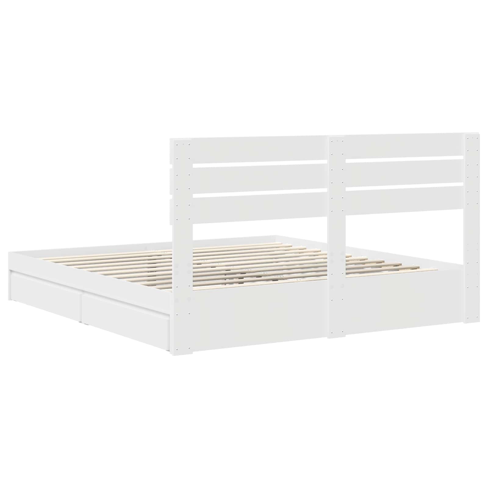 Krevet s od storage Bijelo 180 x 200 cm Konstruirano drvo