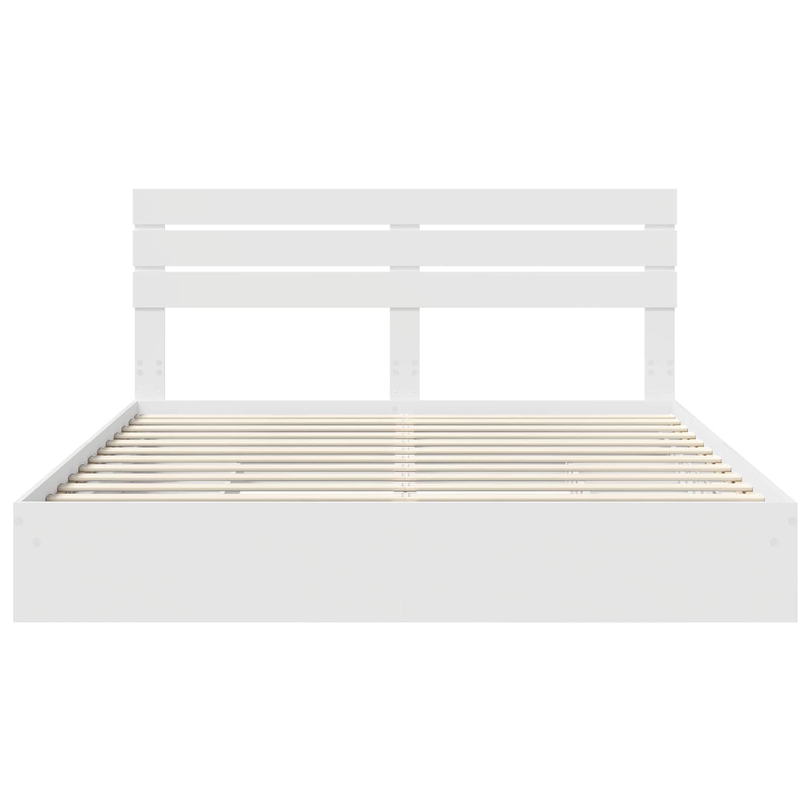 Krevet s od storage Bijelo 180 x 200 cm Konstruirano drvo
