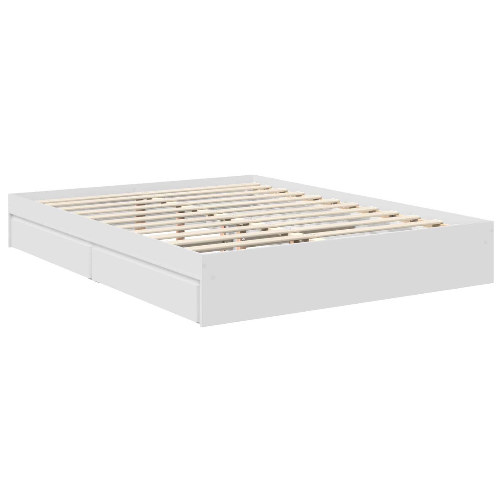 Krevet s od storage Bijelo 160 x 200 cm Konstruirano drvo