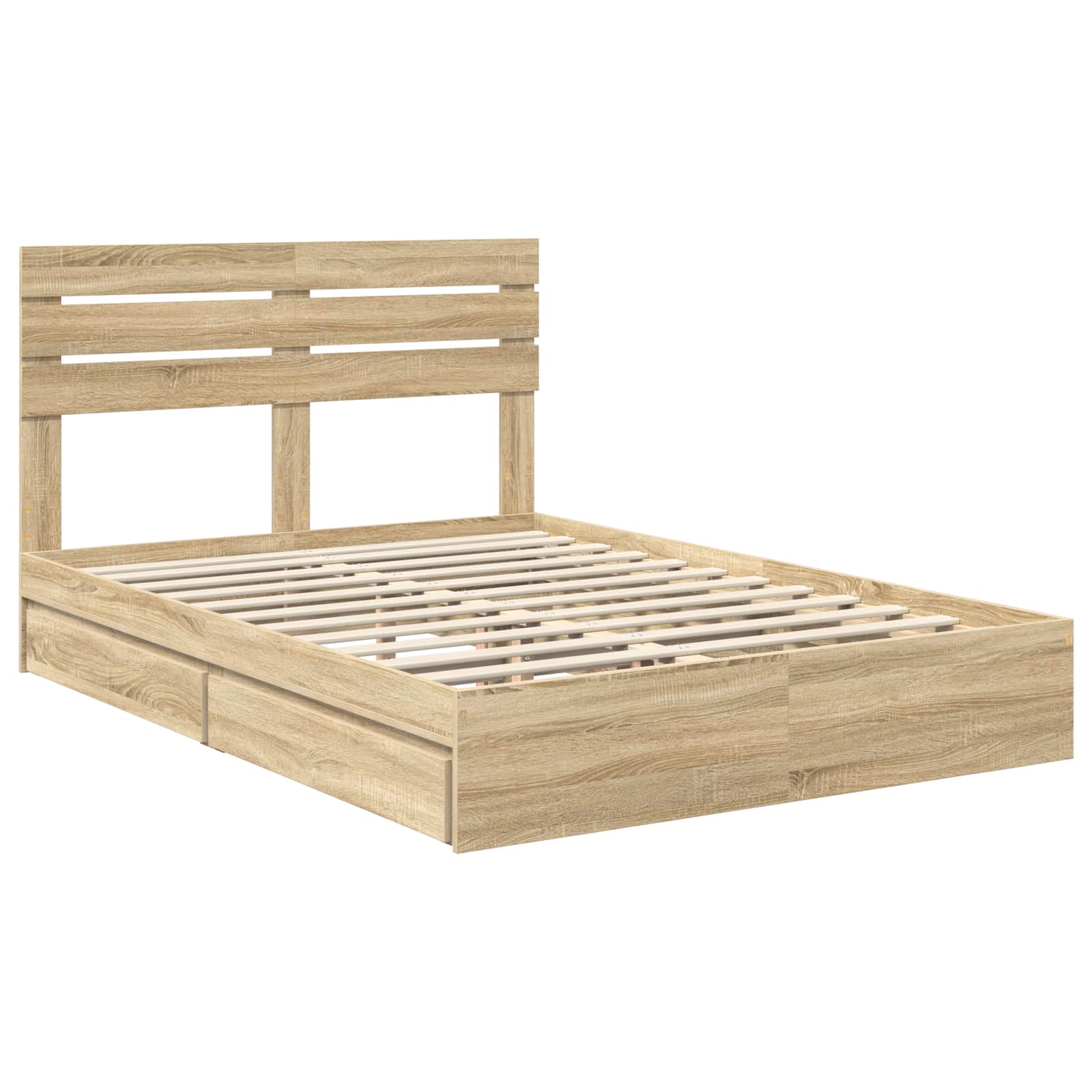 Krevet s od storage Sonoma hrast 160 x 200 cm Konstruirano drvo