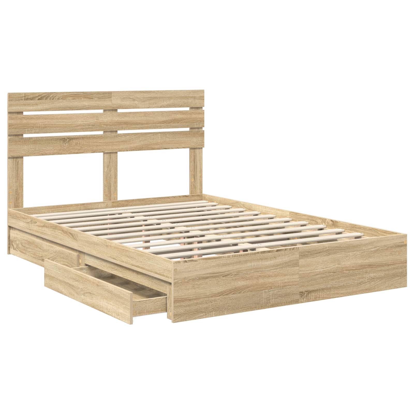 Krevet s od storage Sonoma hrast 150 x 200 cm Konstruirano drvo