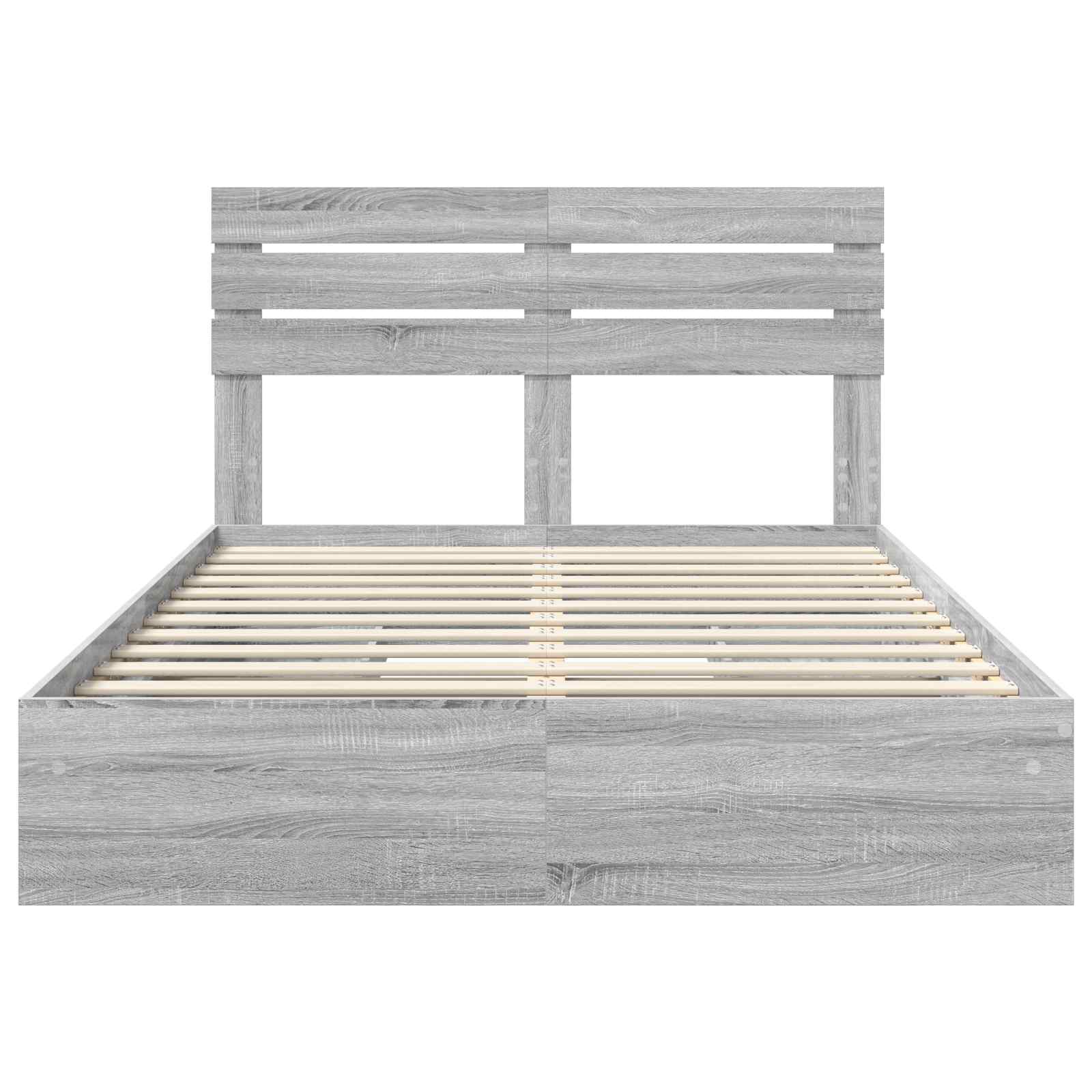 Krevet s od storage Siva Sonoma 150 x 200 cm Konstruirano drvo