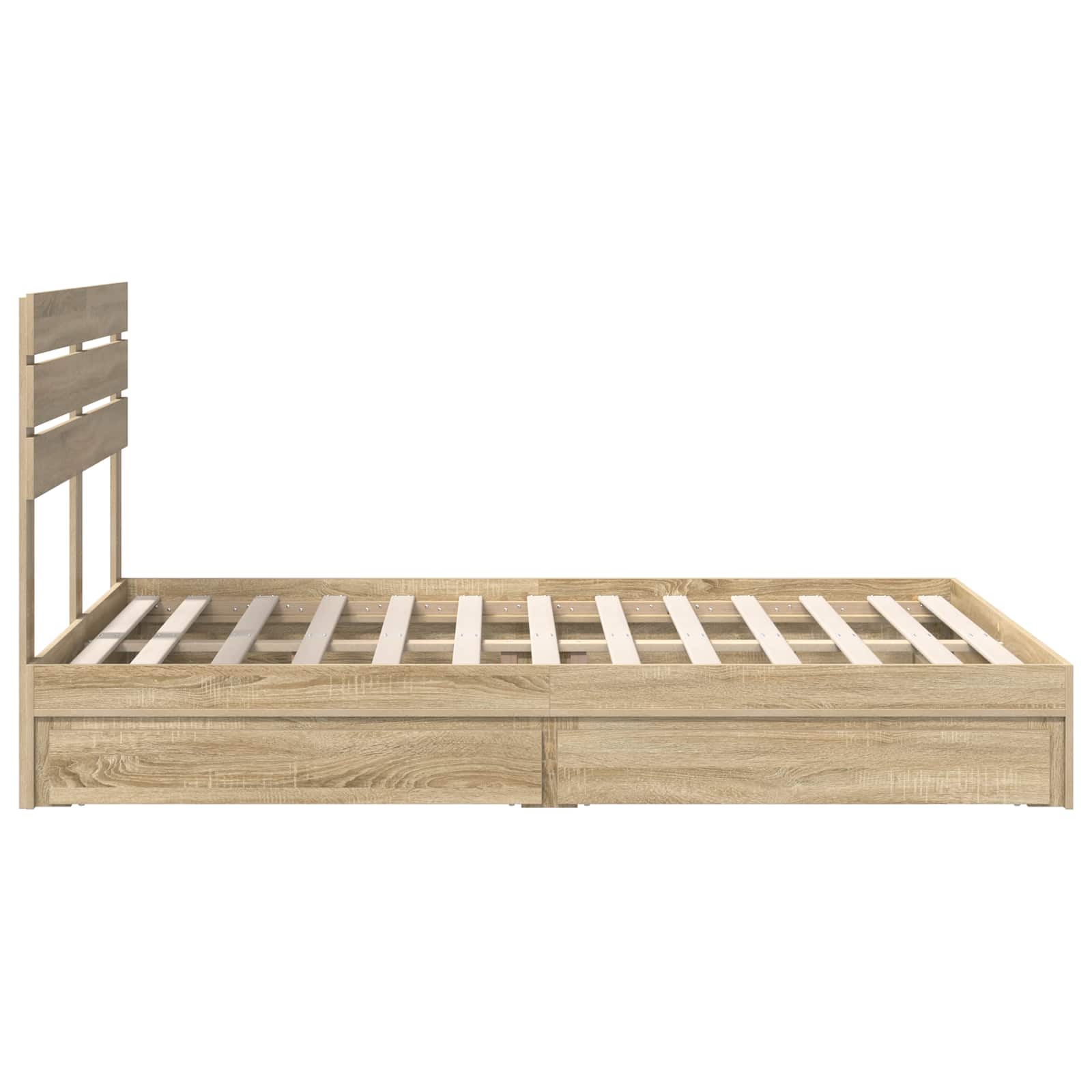 Krevet s od storage Sonoma hrast 140 x 190 cm Konstruirano drvo