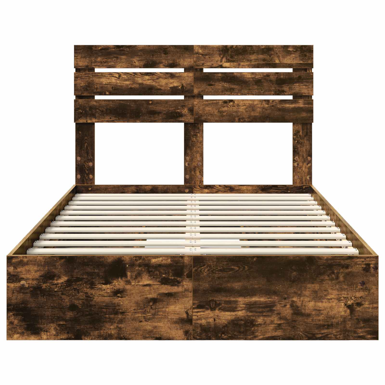 Krevet s od storage s uzglavljem Dimljeni hrast 135 x 190 cm