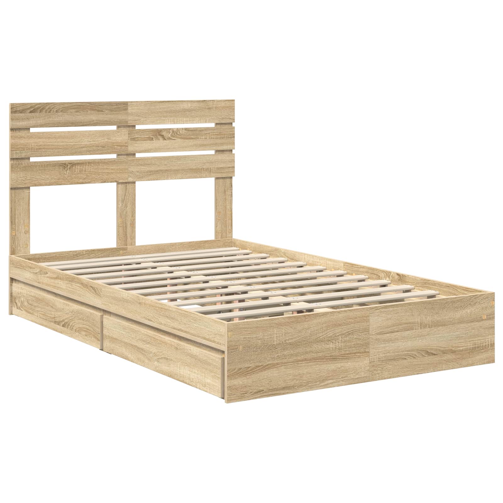 Krevet s od storage Sonoma hrast 120 x 200 cm Konstruirano drvo