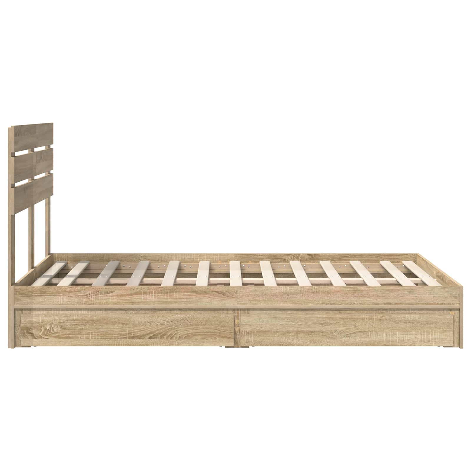 Krevet s od storage Sonoma hrast 120 x 200 cm Konstruirano drvo