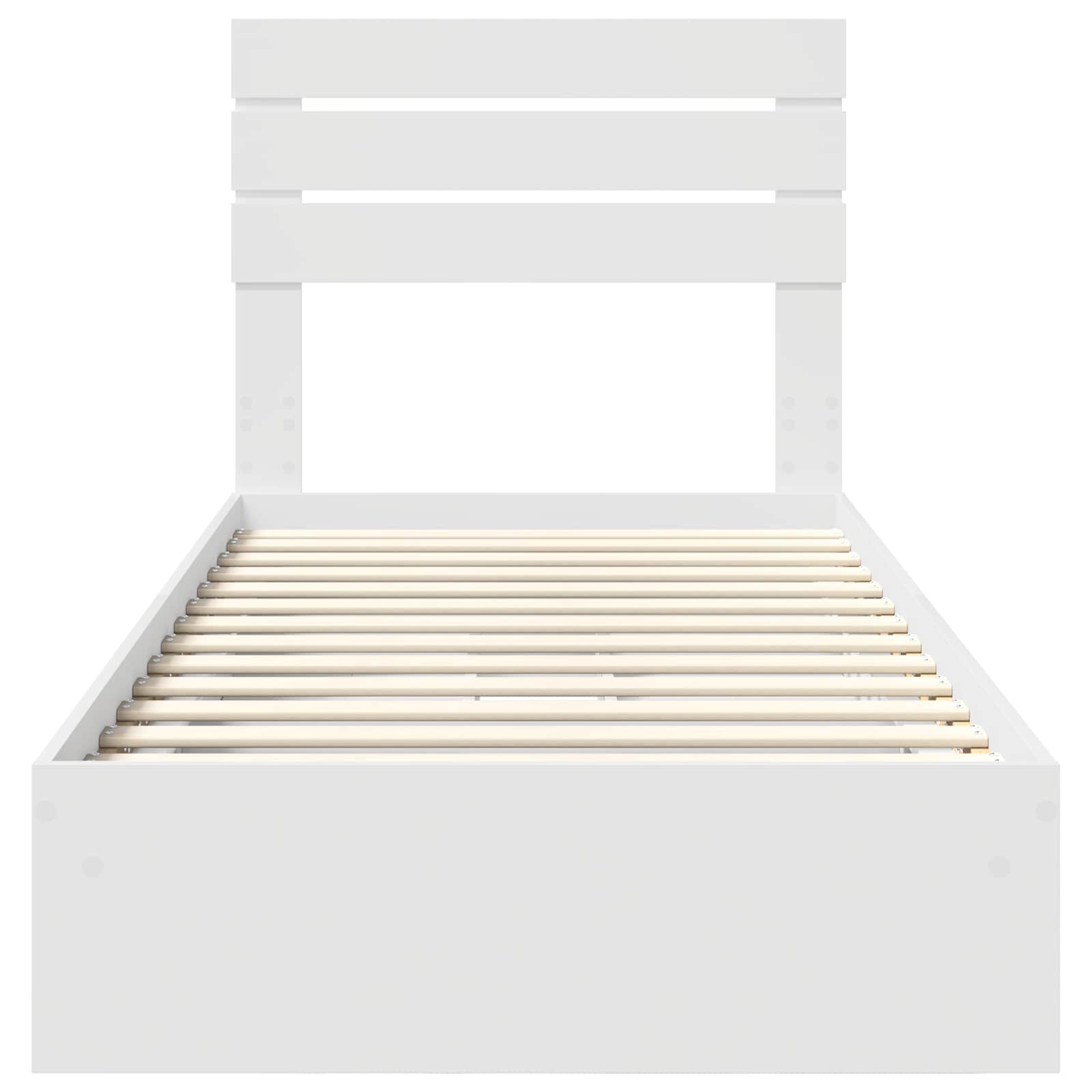 Krevet s od storage Bijelo 90 x 200 cm Konstruirano drvo