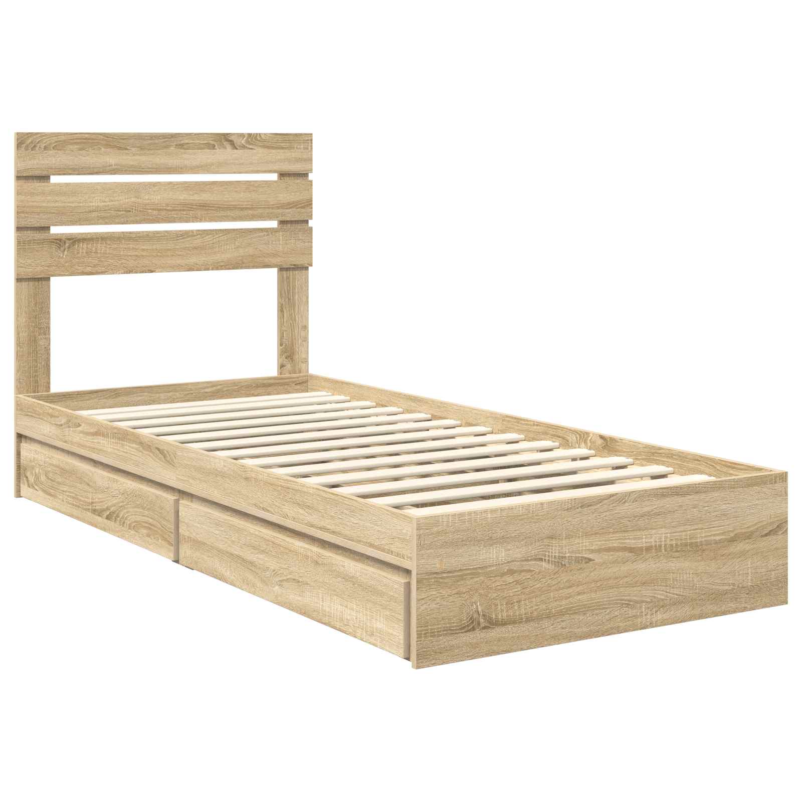 Krevet s od storage Sonoma hrast 90 x 190 cm Konstruirano drvo
